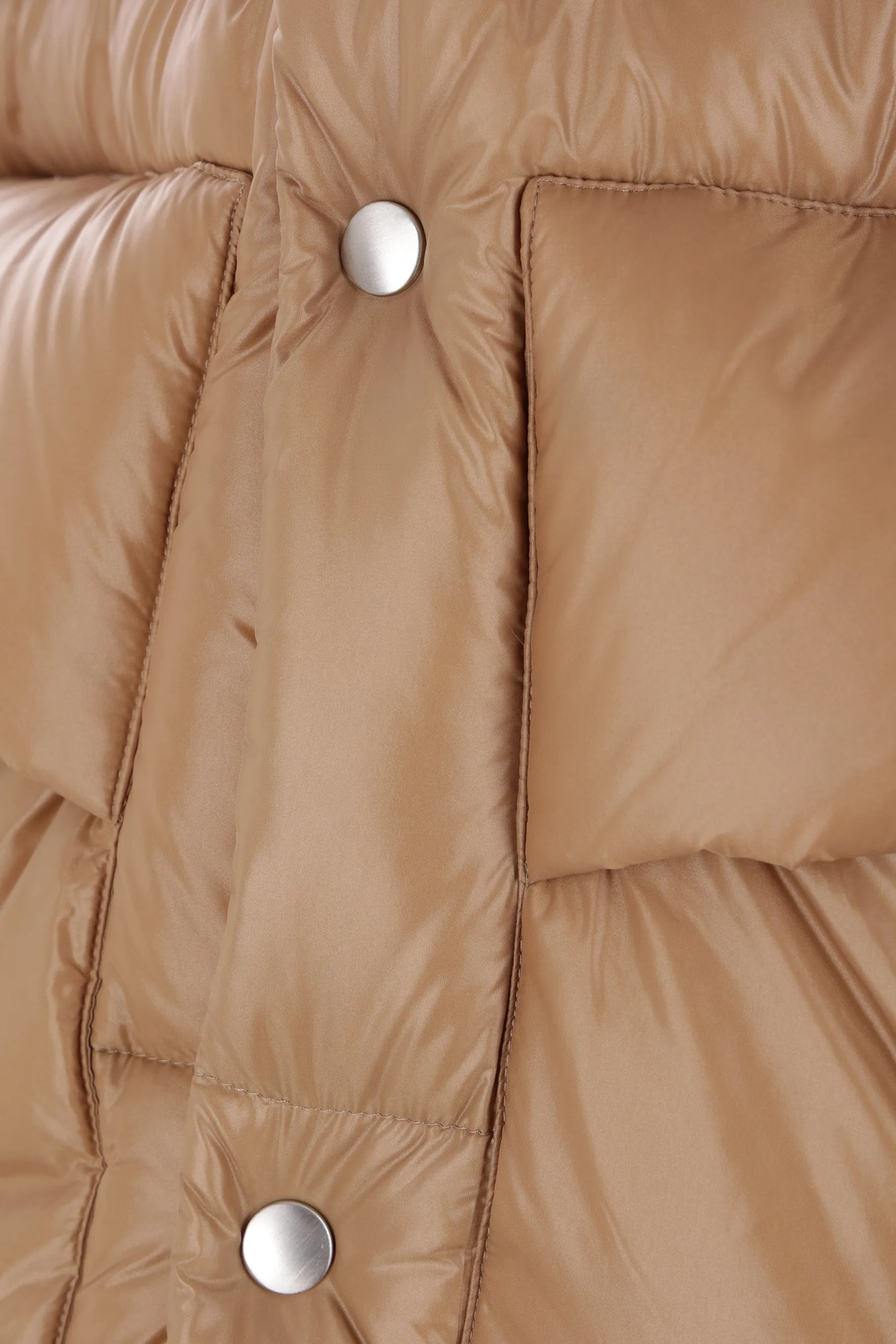 recycled nylon oversize sleeveless down jacket