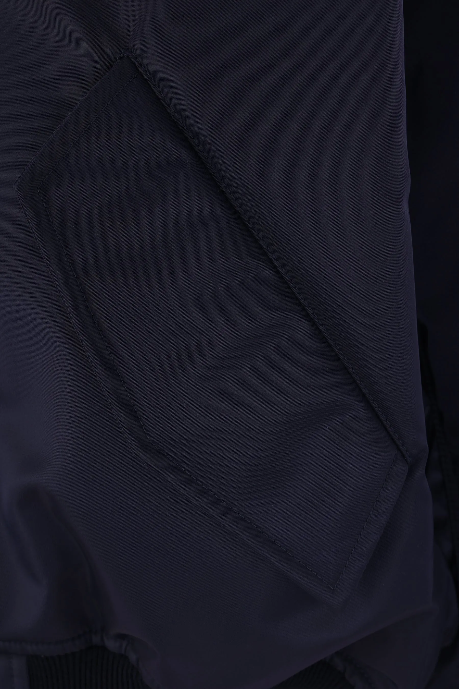 Round padded bomber jacket in nylon