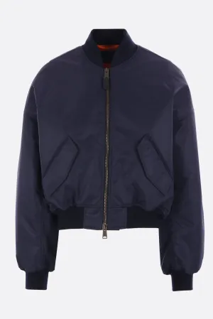 Round padded bomber jacket in nylon
