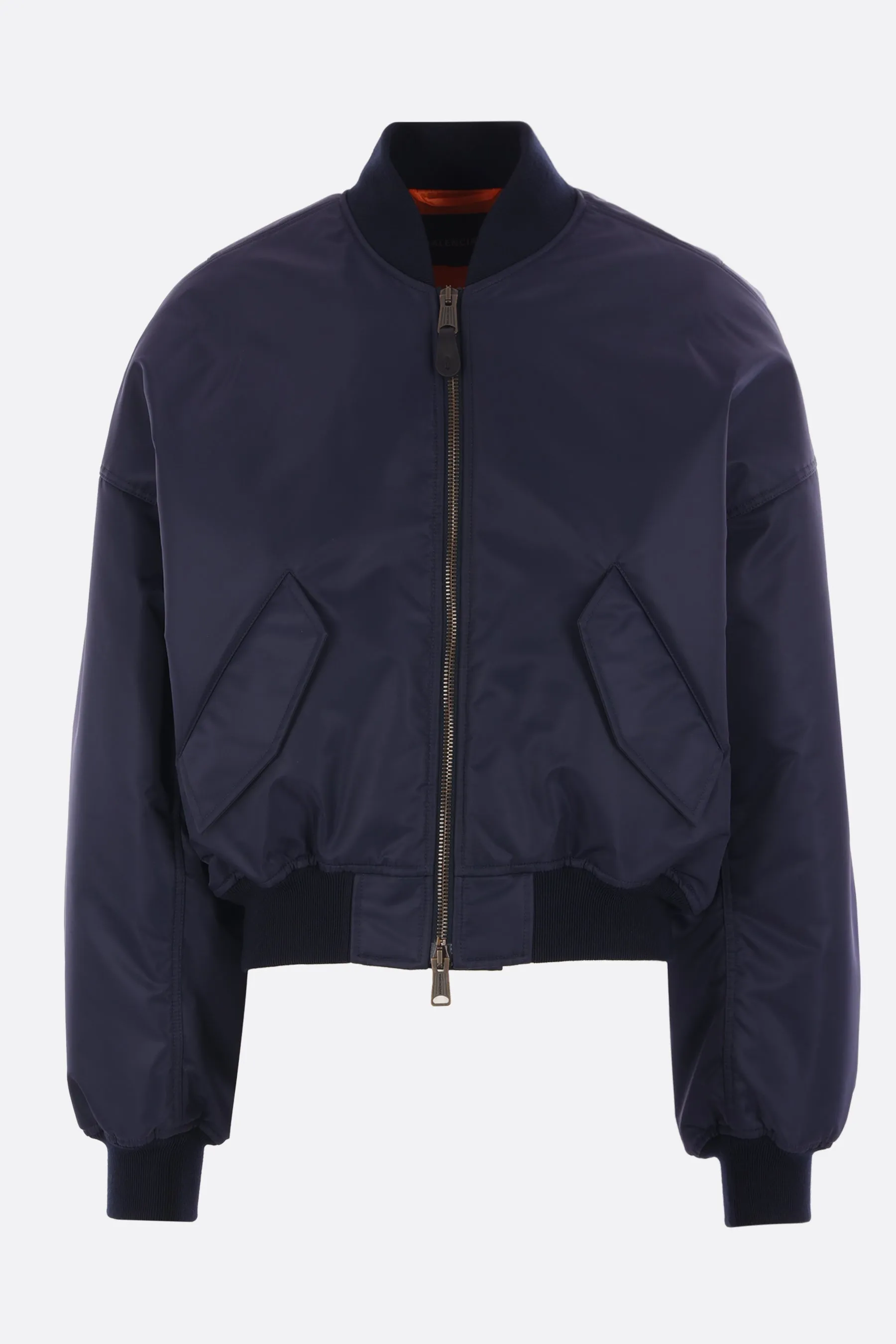 Round padded bomber jacket in nylon