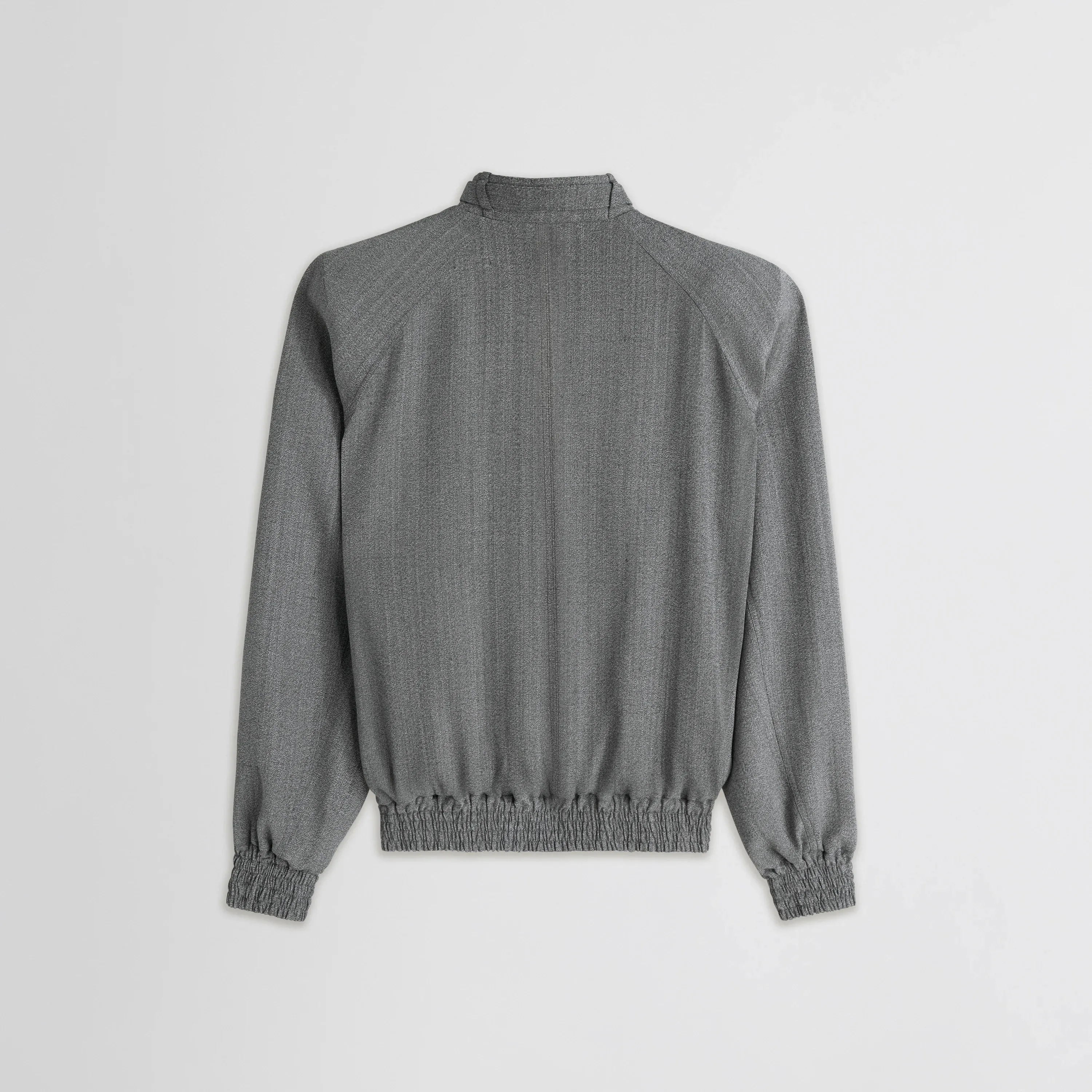 SHARP SHOULDER BOMBER | mist silk viscose