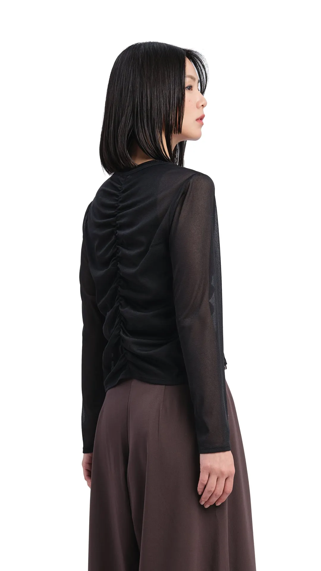 Sheer Gathered Jacket