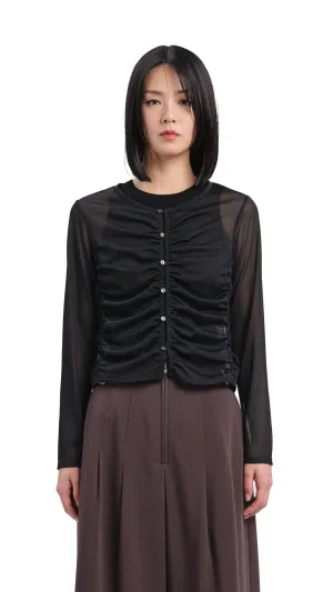 Sheer Gathered Jacket