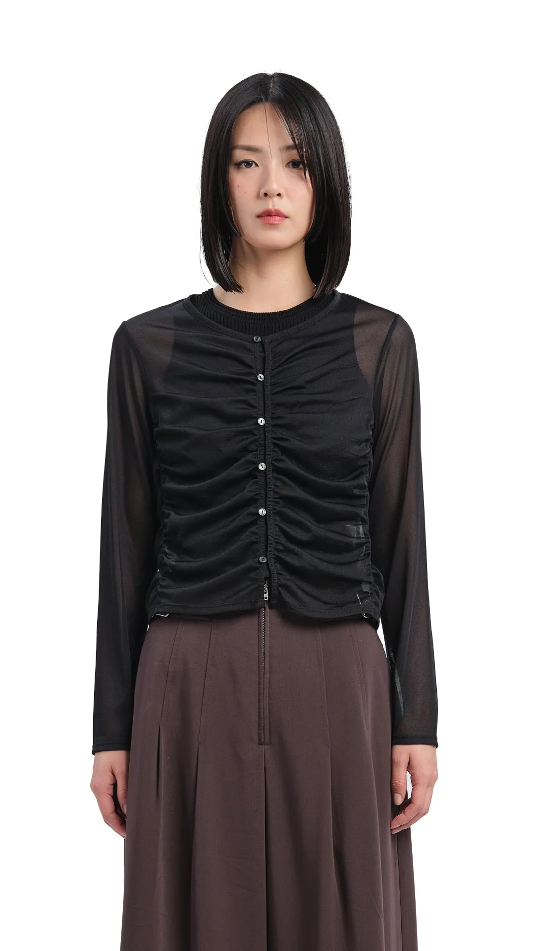 Sheer Gathered Jacket
