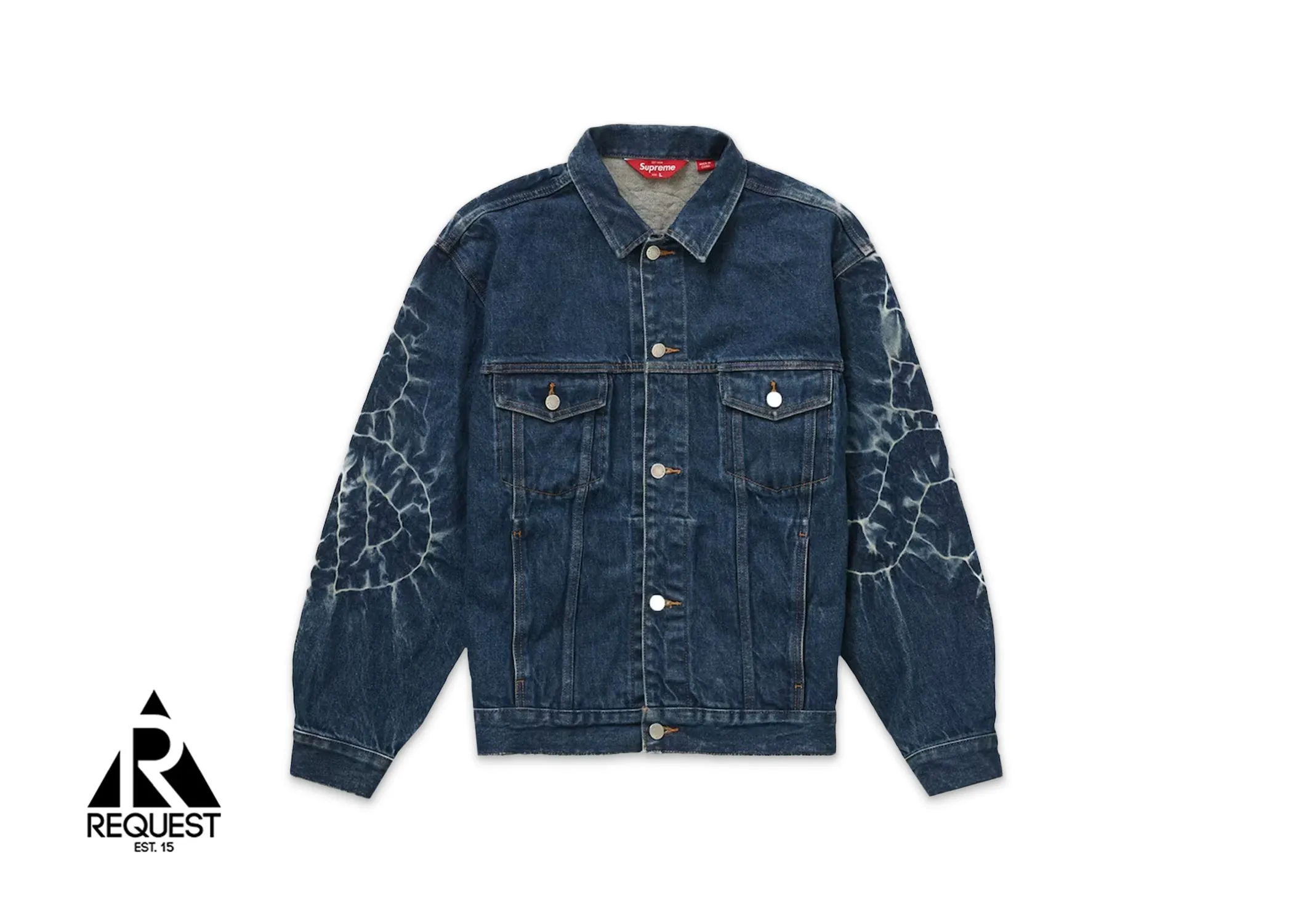 Shibori Denim Trucker Jacket Rigid Indigo