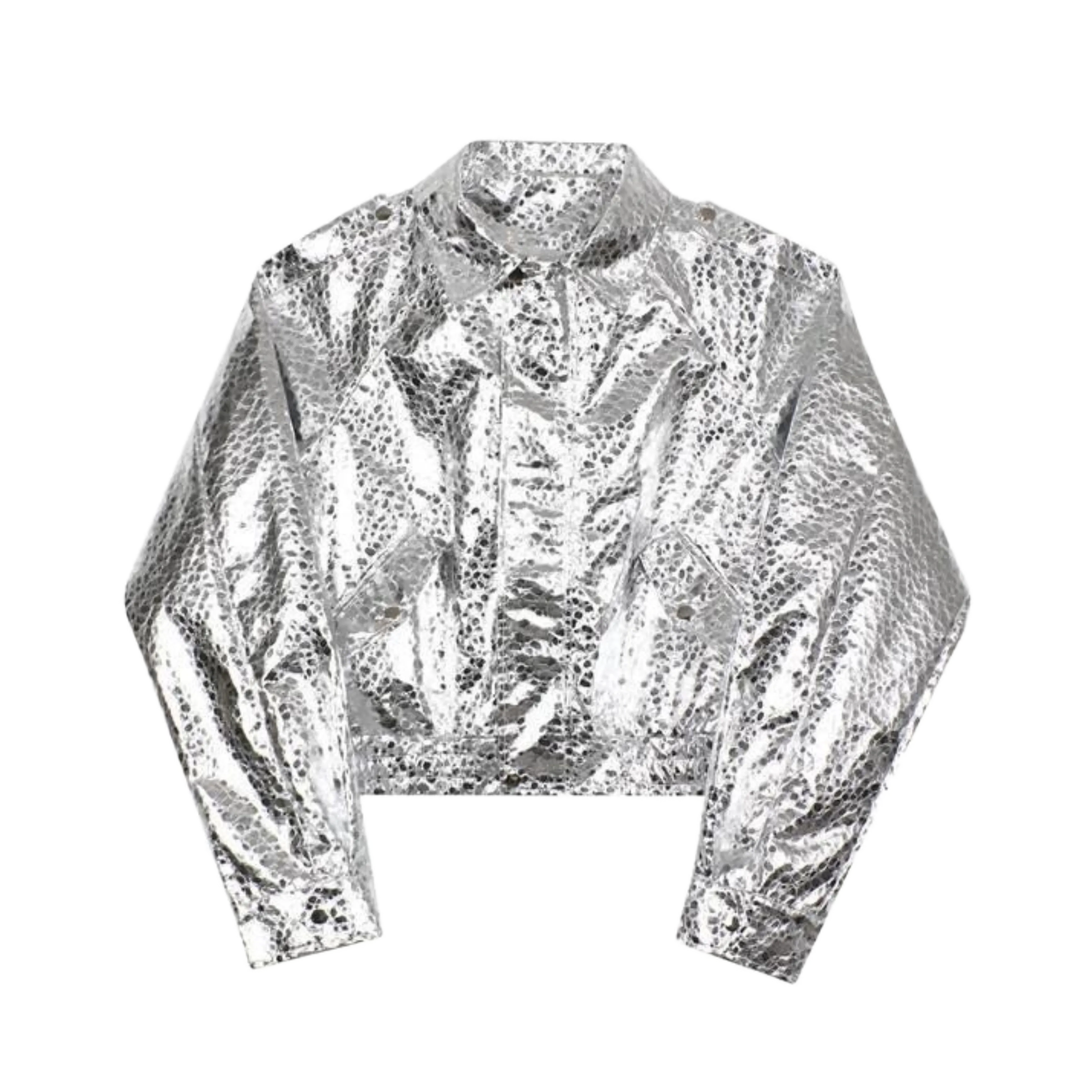 Silver Leather Jacket