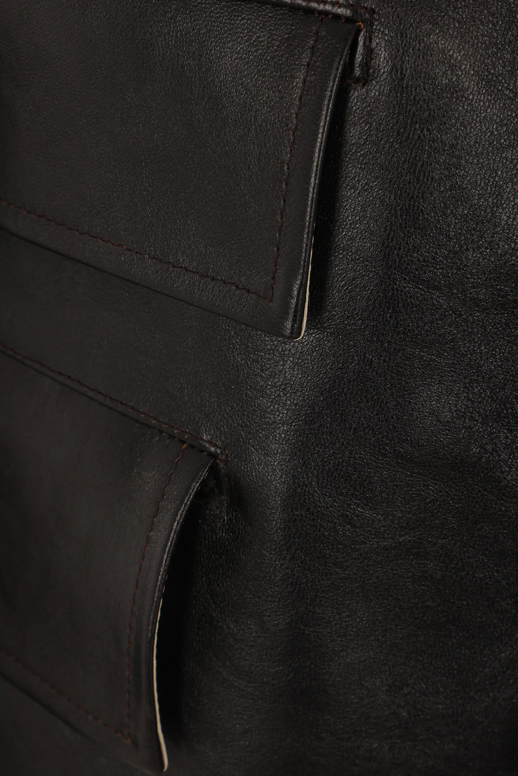 single-breasted jacket in leather