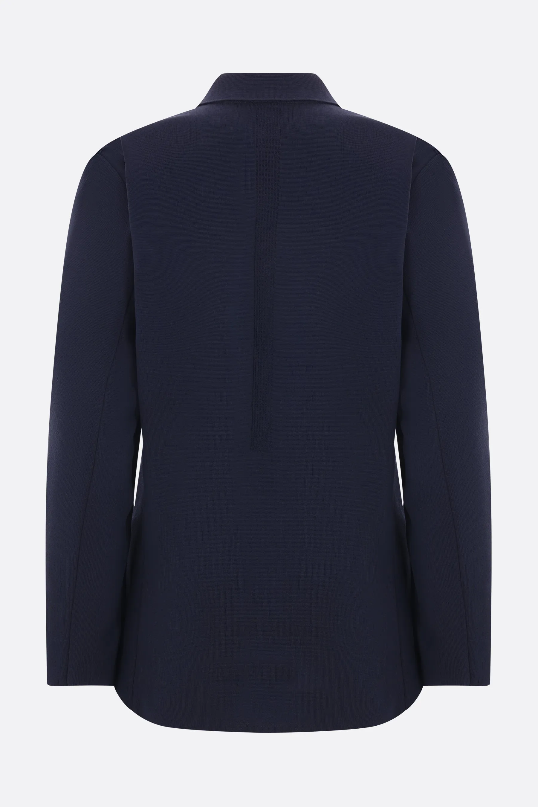 single-breasted jacket in Milan knit