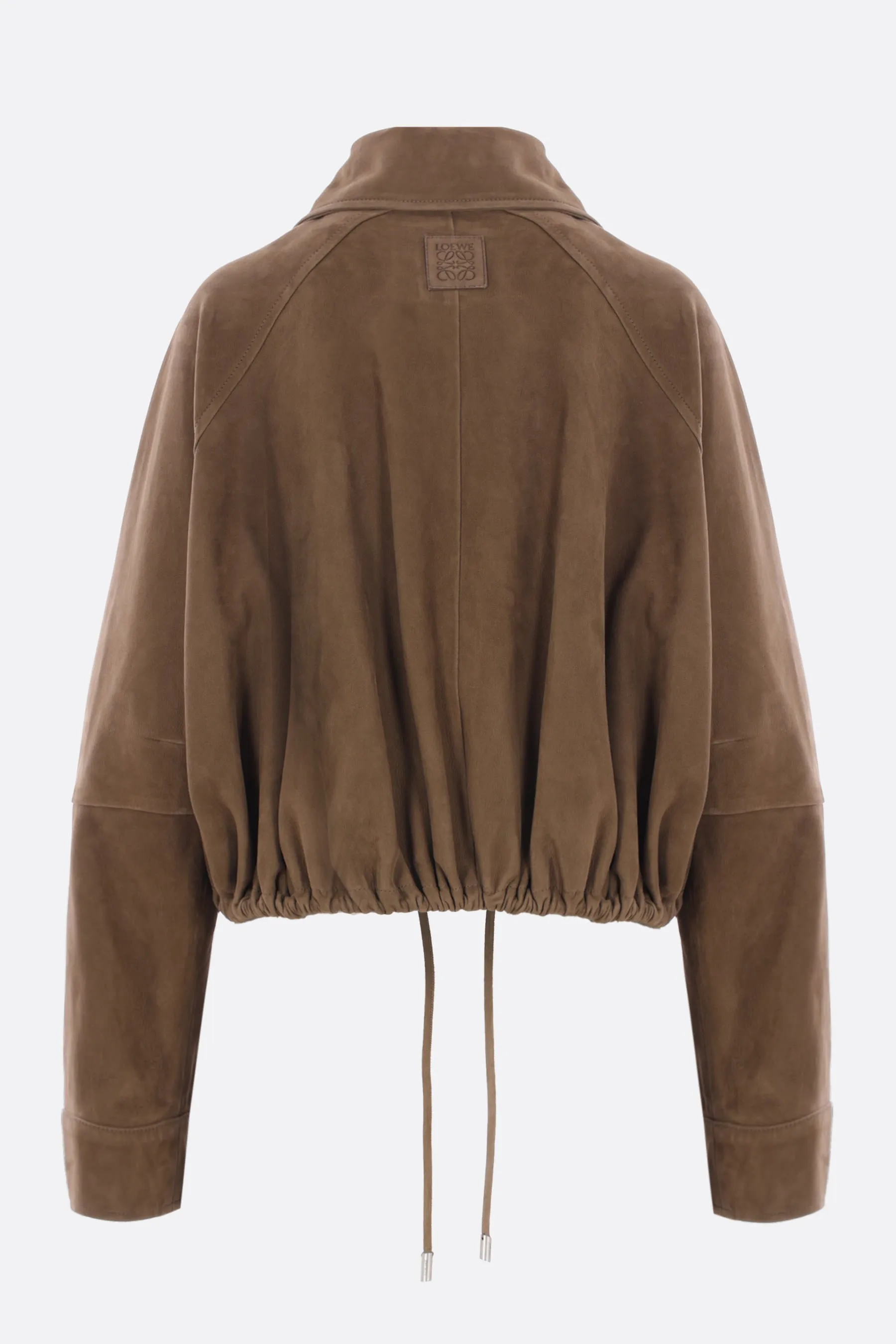 suede balloon bomber jacket