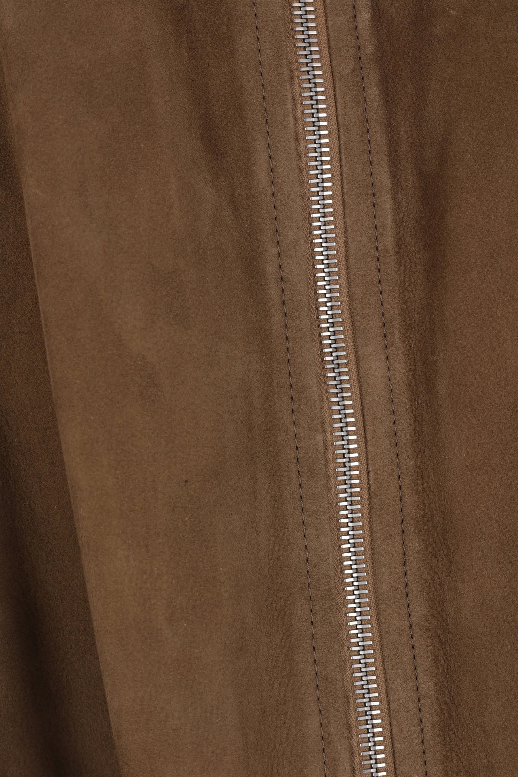 suede balloon bomber jacket