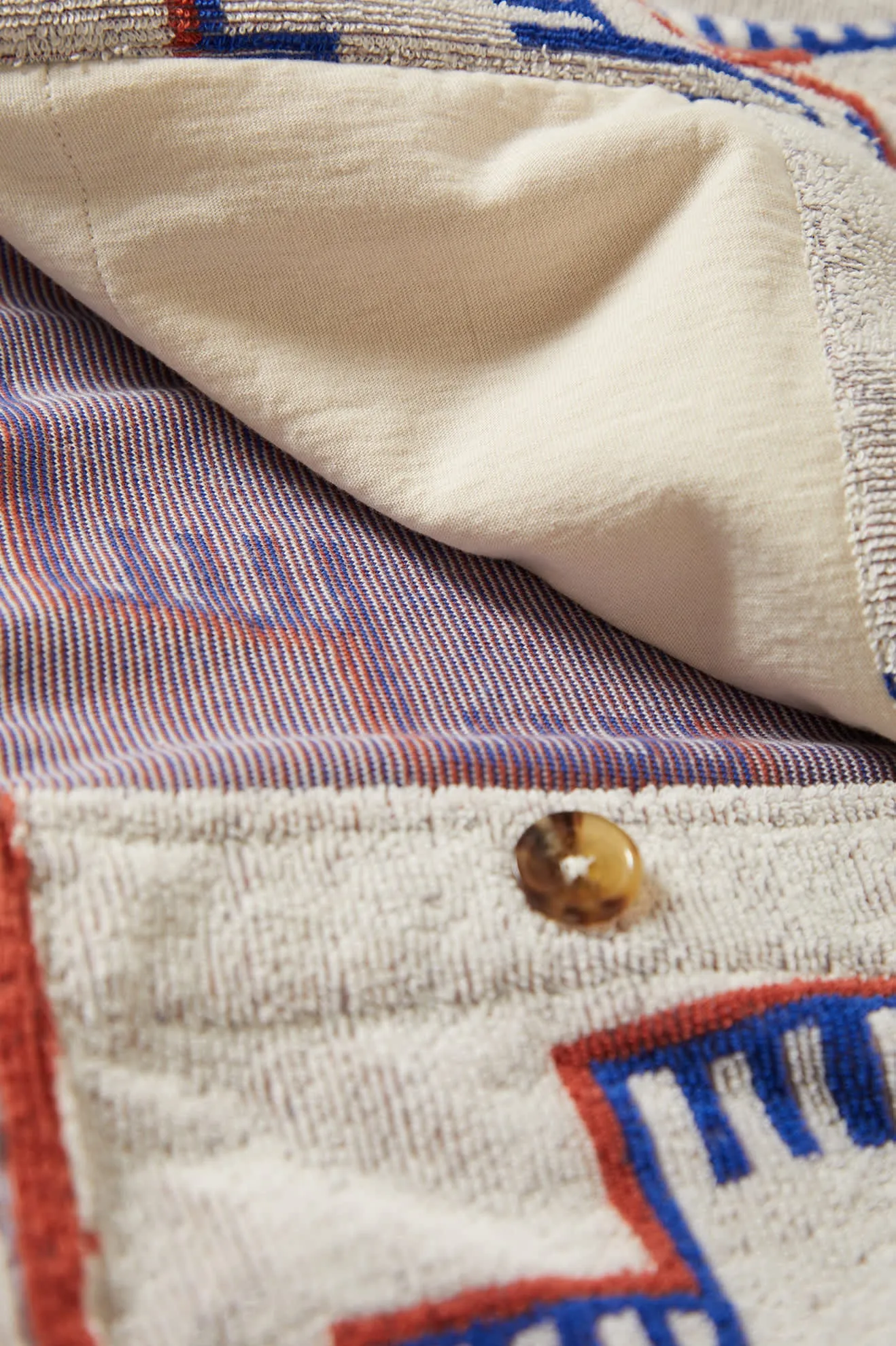 Trail Terry Cloth Trucker Jacket - Electronic Indigo Pattern
