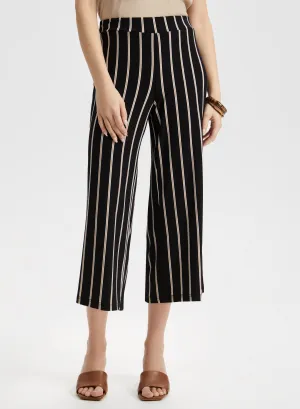 Vertical Stripe Pull-on Capris