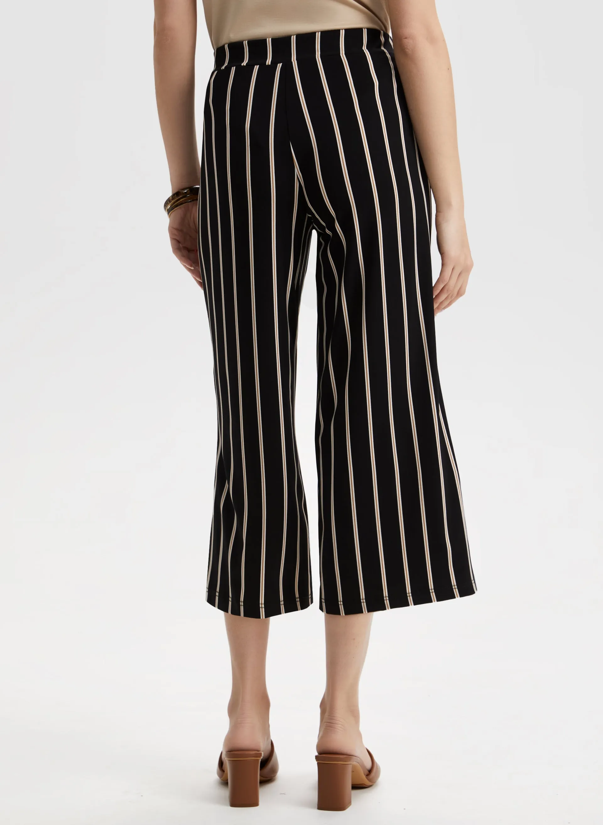 Vertical Stripe Pull-on Capris