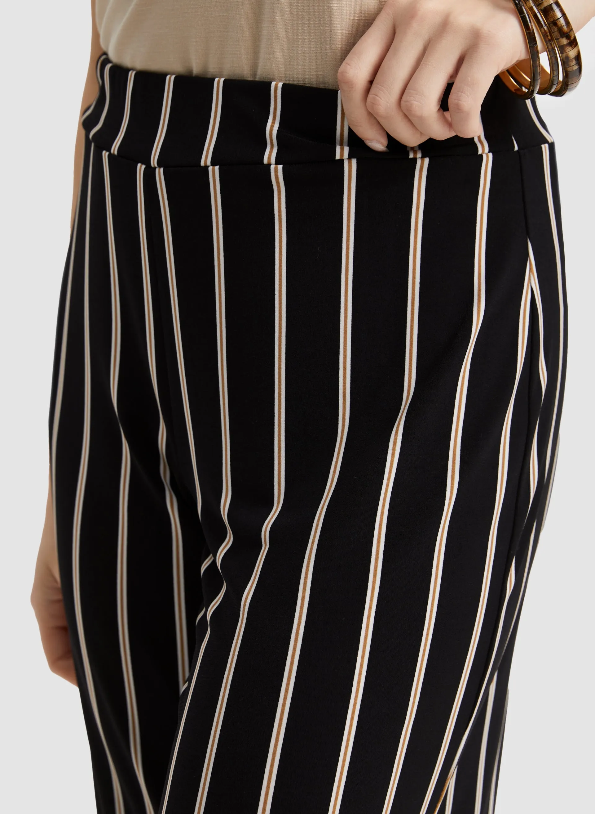 Vertical Stripe Pull-on Capris