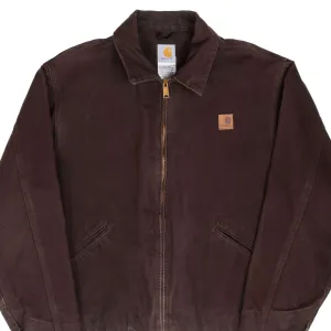 VINTAGE CARHARTT DETROIT UNLINED DARK BROWN JACKET J310 DKB 2011 XL