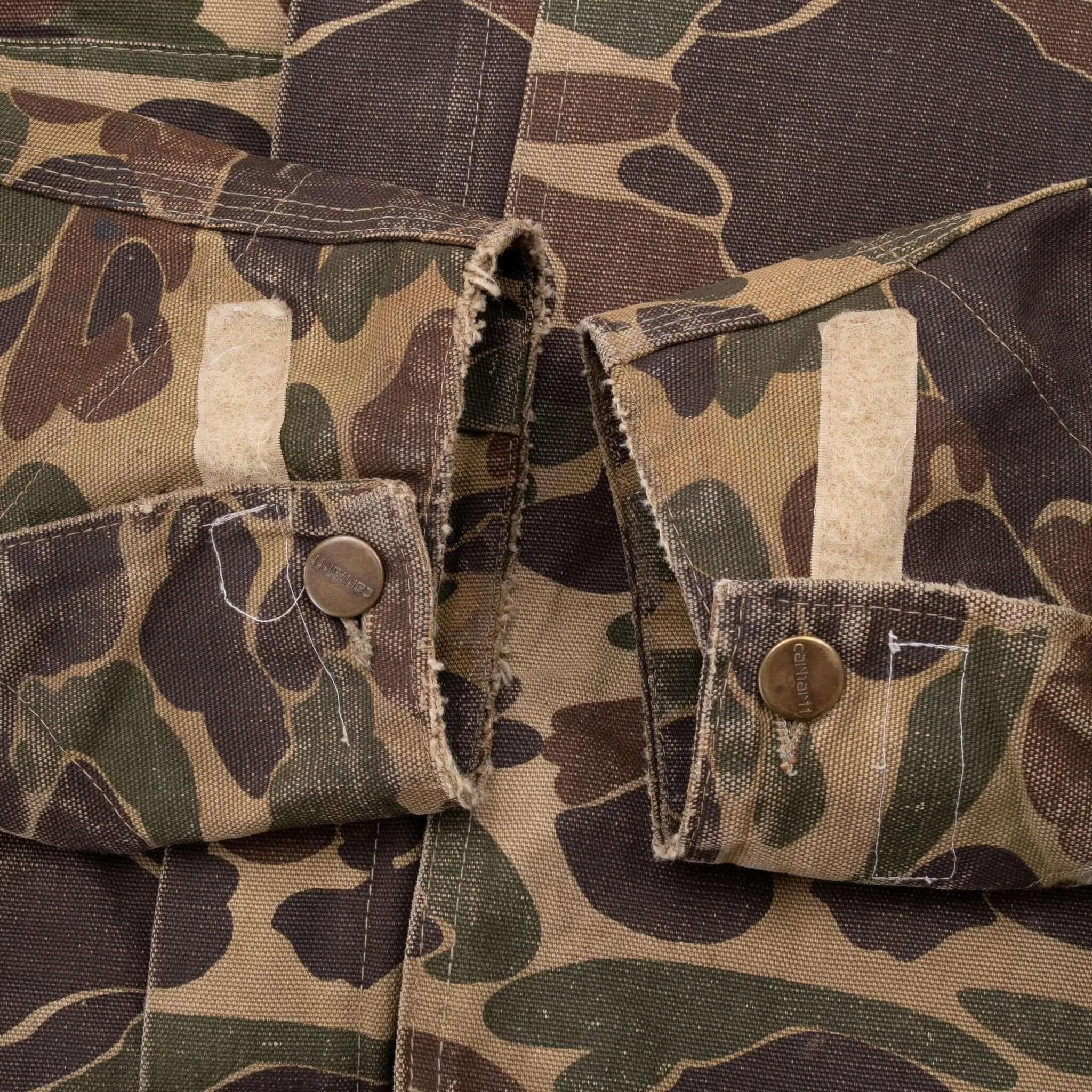 VINTAGE CARHARTT DUCK CAMO HUNTER JACKET CU253 SIZE XL MADE IN USA