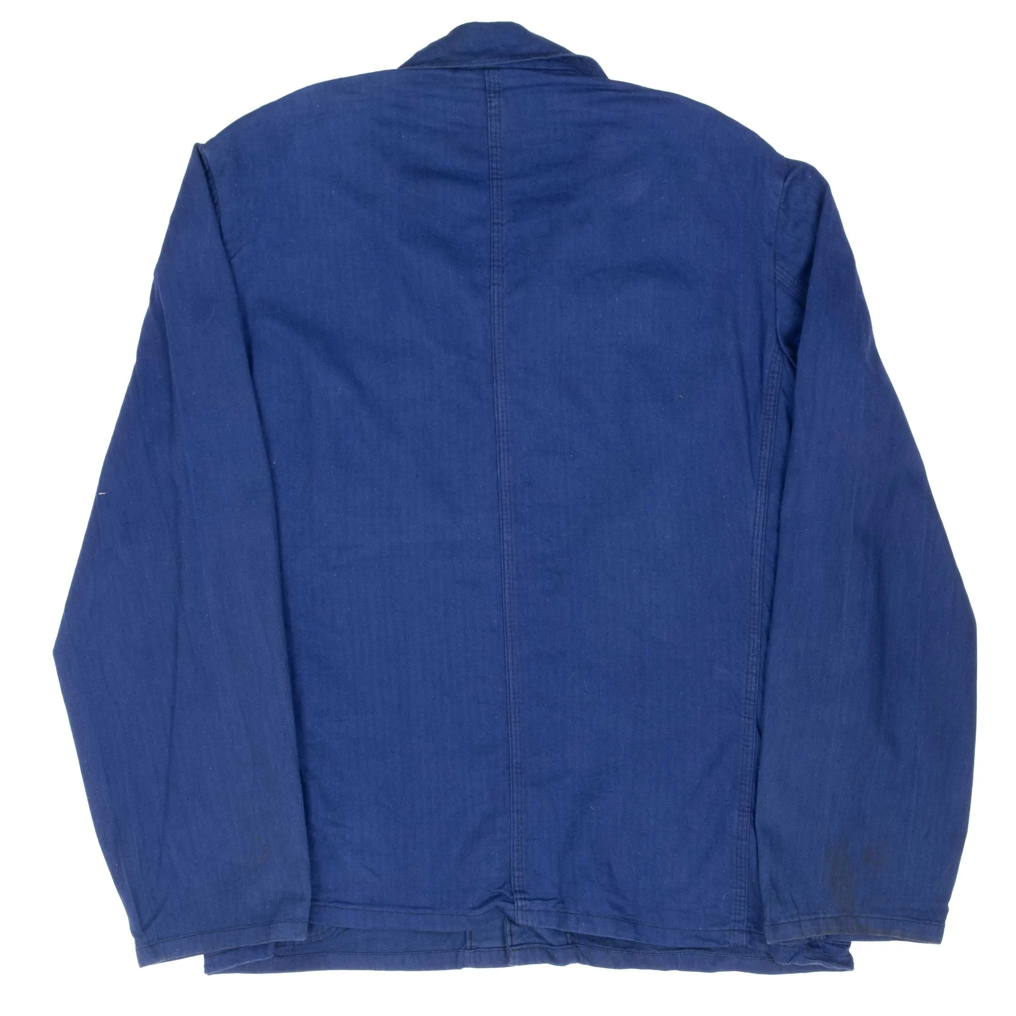 VINTAGE FRENCH WORKWEAR TWILL HERRINGBONE BUCKING DREINAHT JACKET 1960S MEDIUM