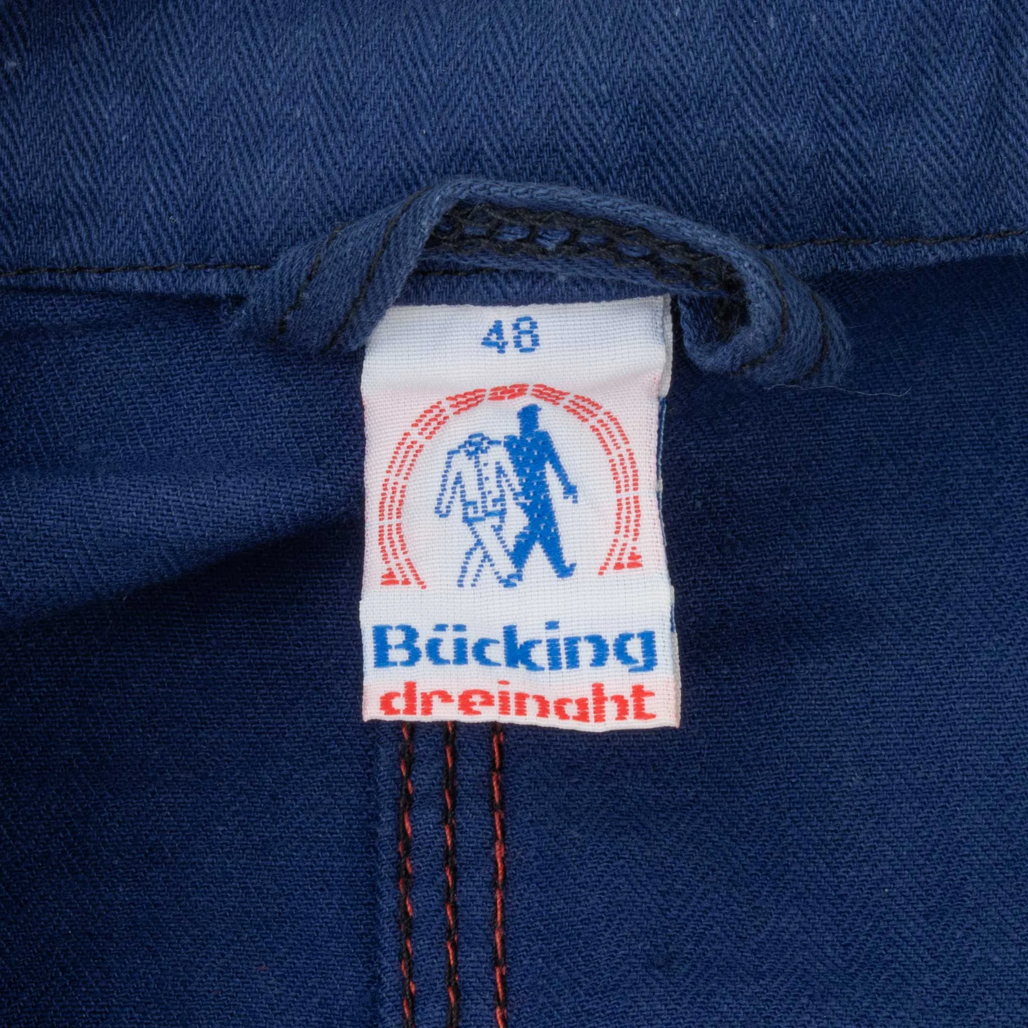 VINTAGE FRENCH WORKWEAR TWILL HERRINGBONE BUCKING DREINAHT JACKET 1960S MEDIUM