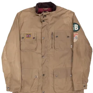 VINTAGE HACKETT BEIGE WAX JACKET XL MADE IN ENGLAND
