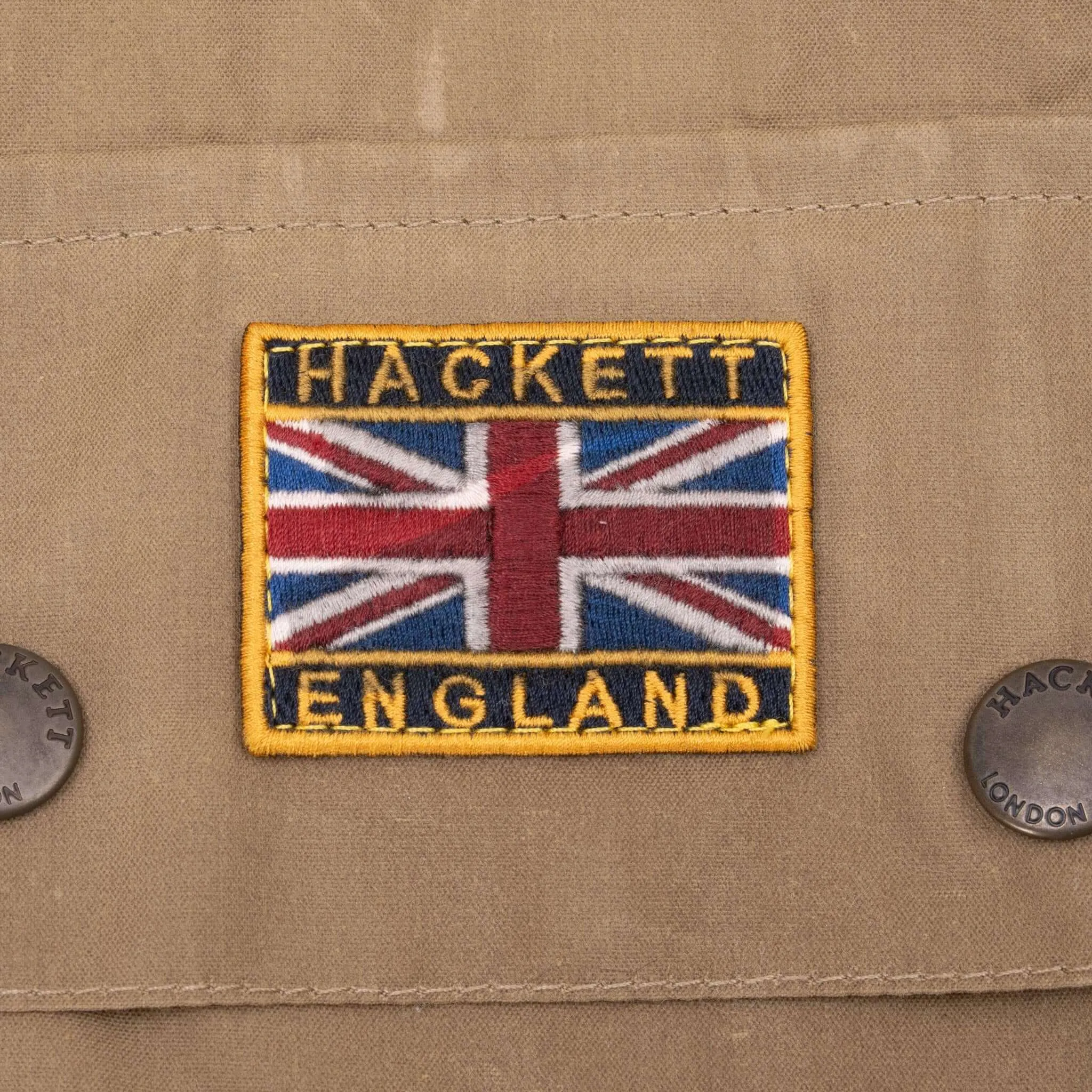 VINTAGE HACKETT BEIGE WAX JACKET XL MADE IN ENGLAND
