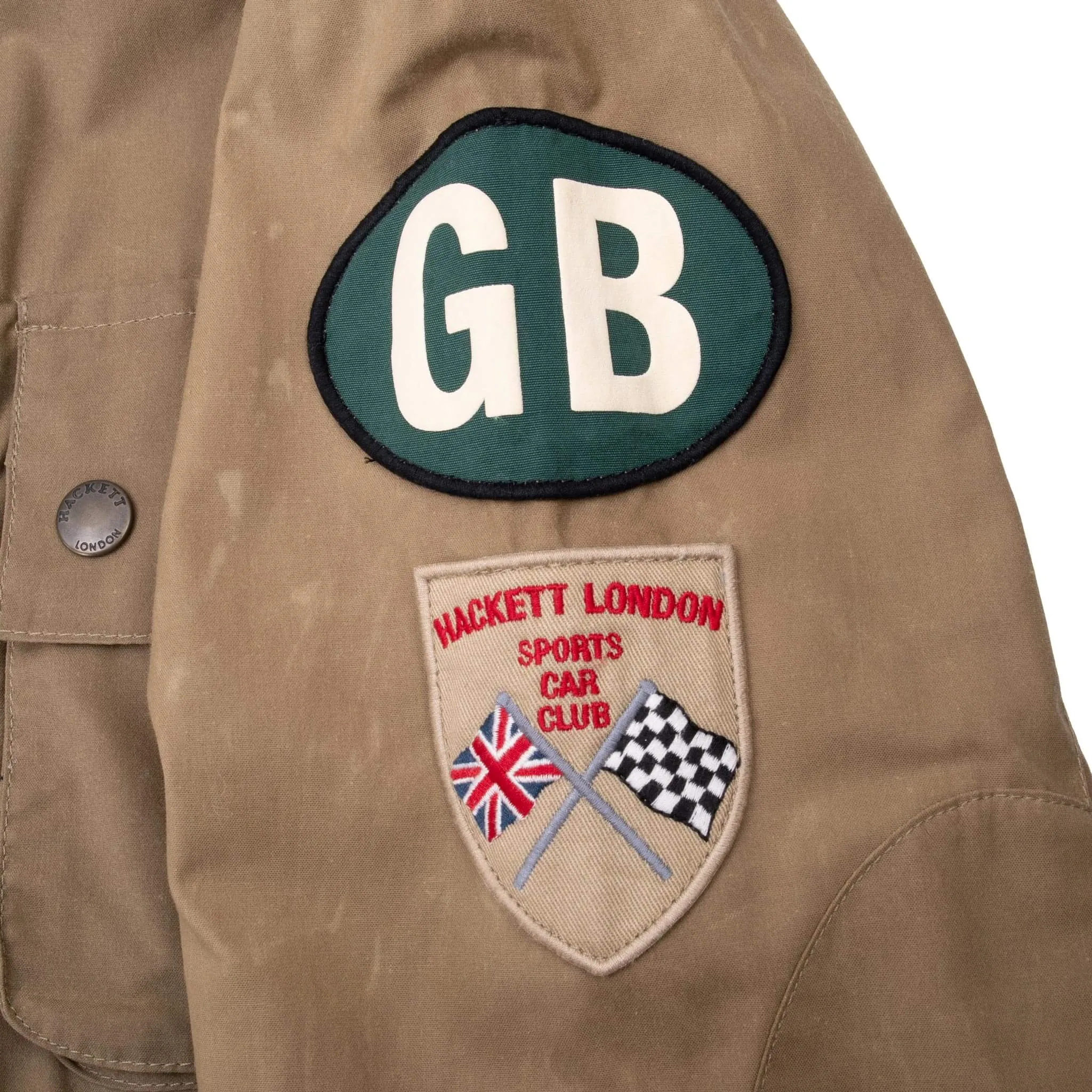 VINTAGE HACKETT BEIGE WAX JACKET XL MADE IN ENGLAND