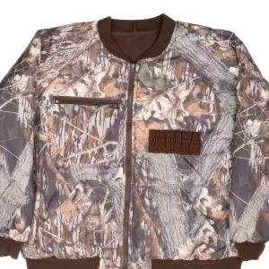 VINTAGE HUNTING CAMO MOSSY OAK GAMEHIDE REVERSIBLE BOMBER JACKET 2000S 2XL
