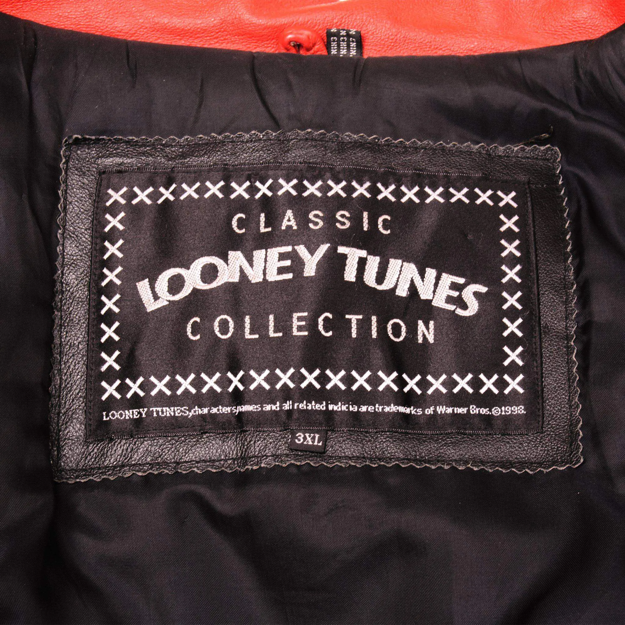 VINTAGE LOONEY TUNES TWEETY LEATHER JACKET 1999 SIZE 3XL