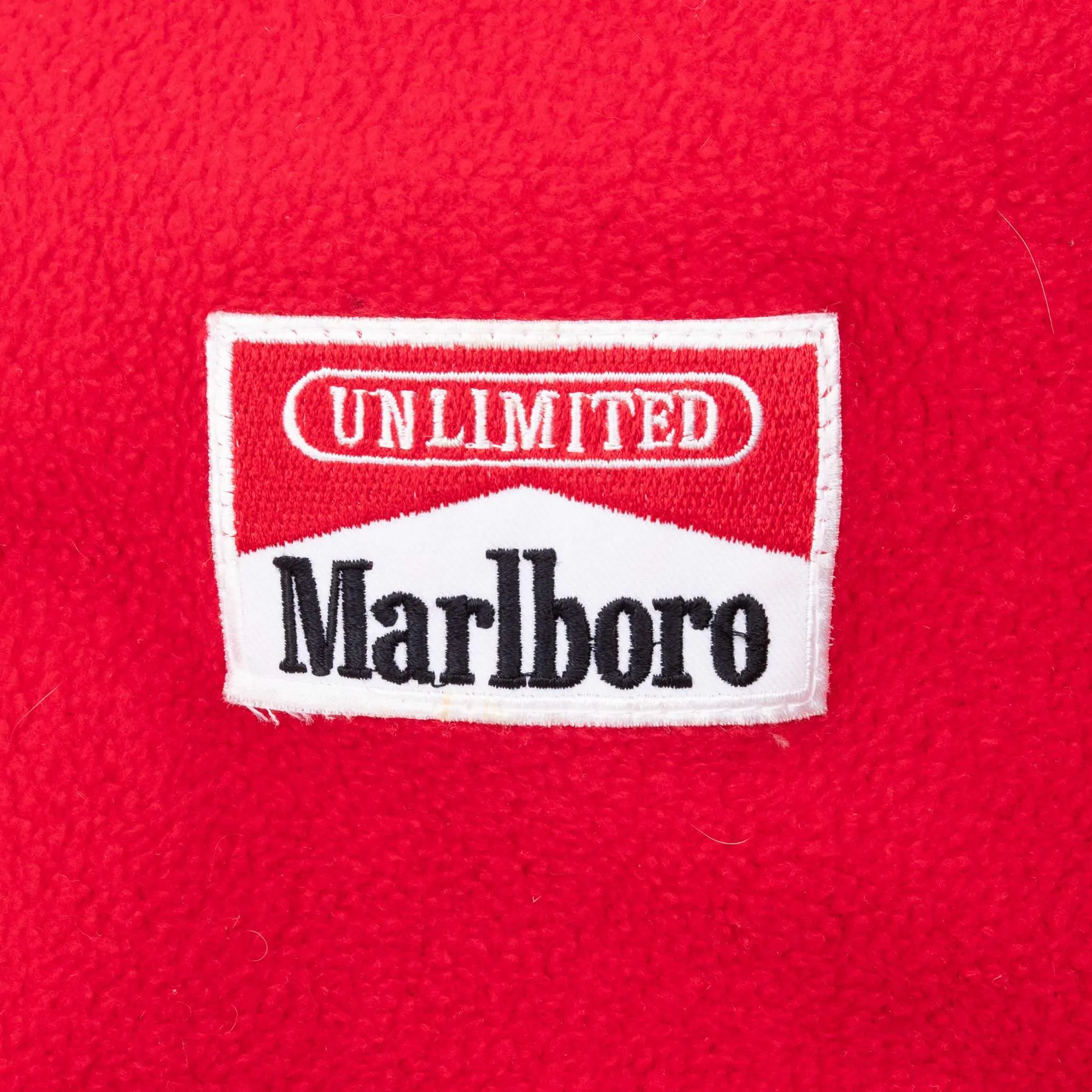 VINTAGE MARLBORO REVERSIBLE FLEECE QUARTER ZIP JACKET 1990S XL