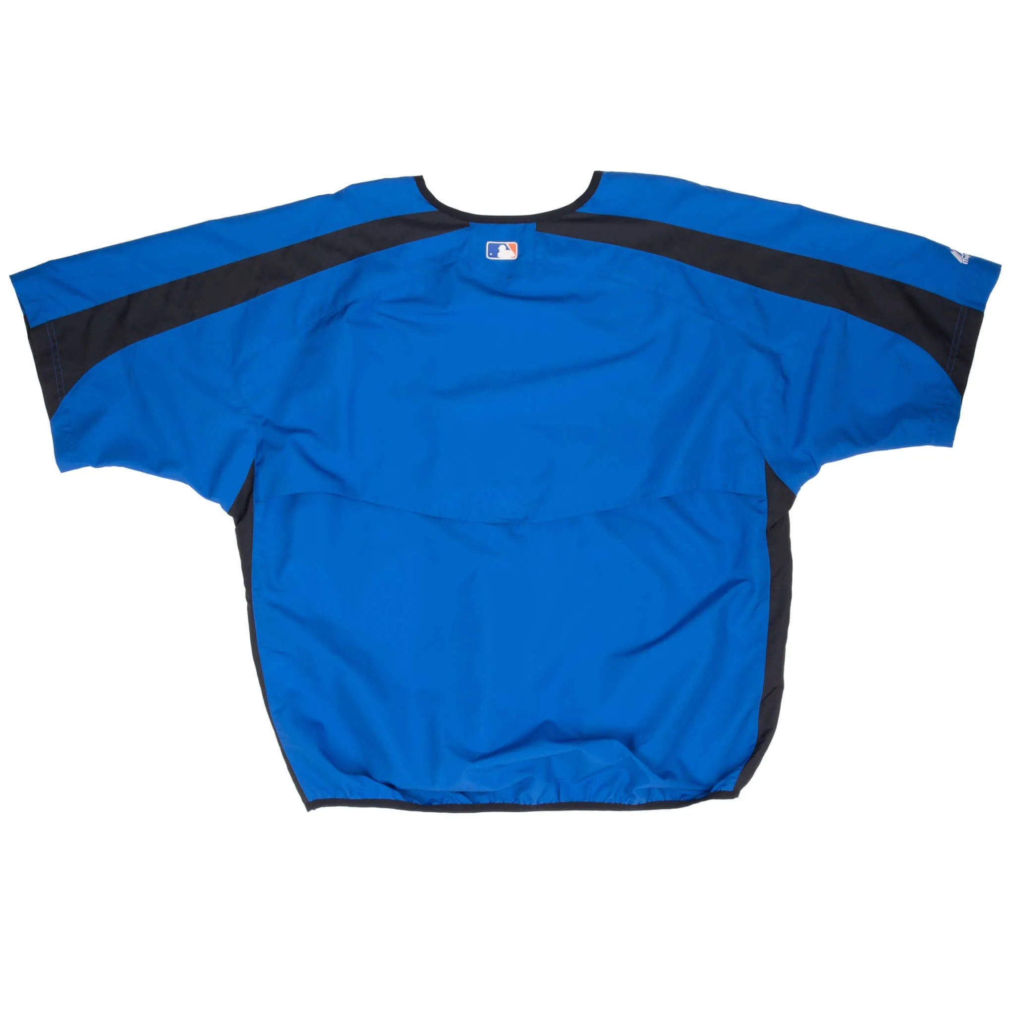 VINTAGE MLB NEW YORK METS SHORT SLEEVE PULLOVER WINDBREAKER 2000S LARGE
