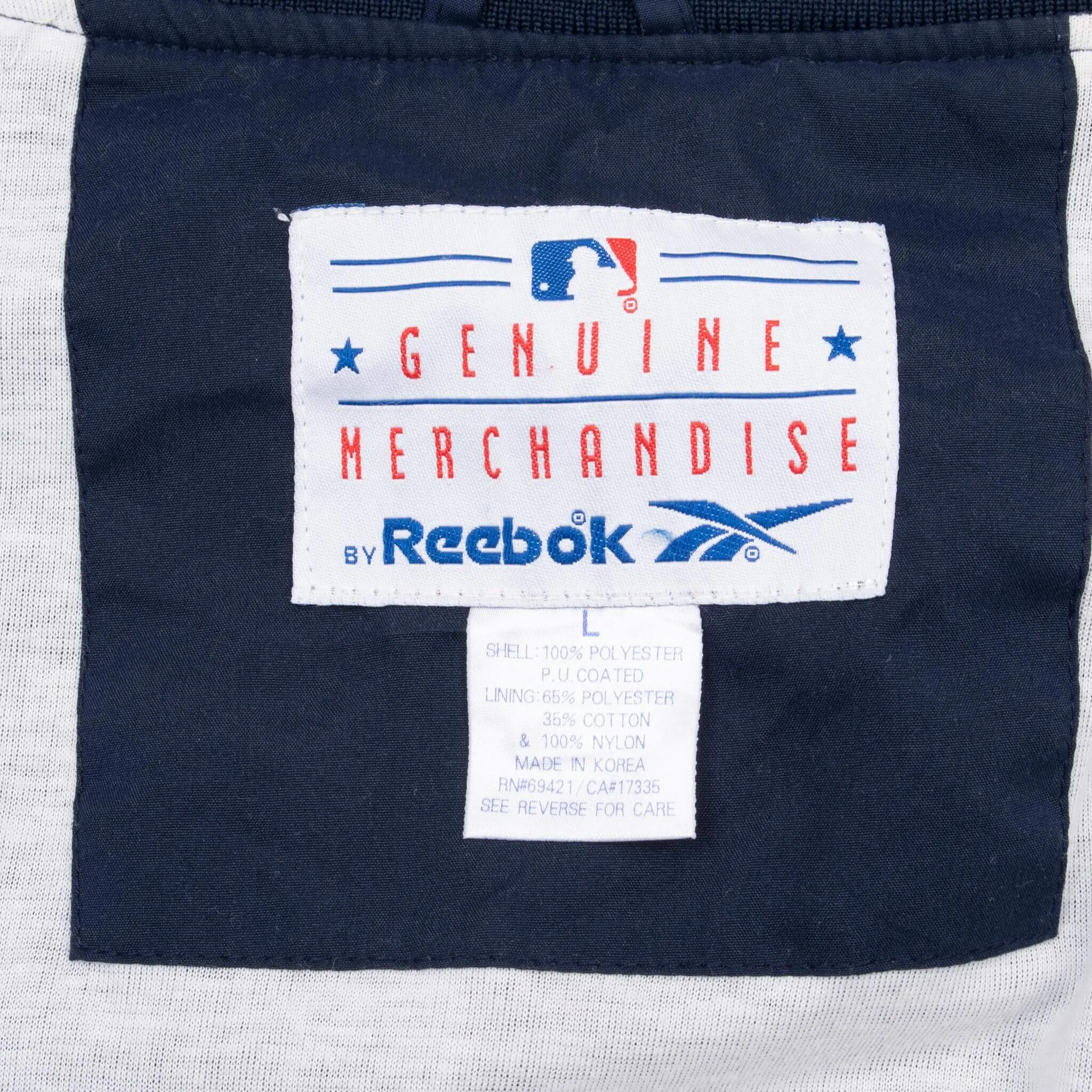 VINTAGE MLB SEATTLE MARINERS REEBOK JACKET 1990S LARGE