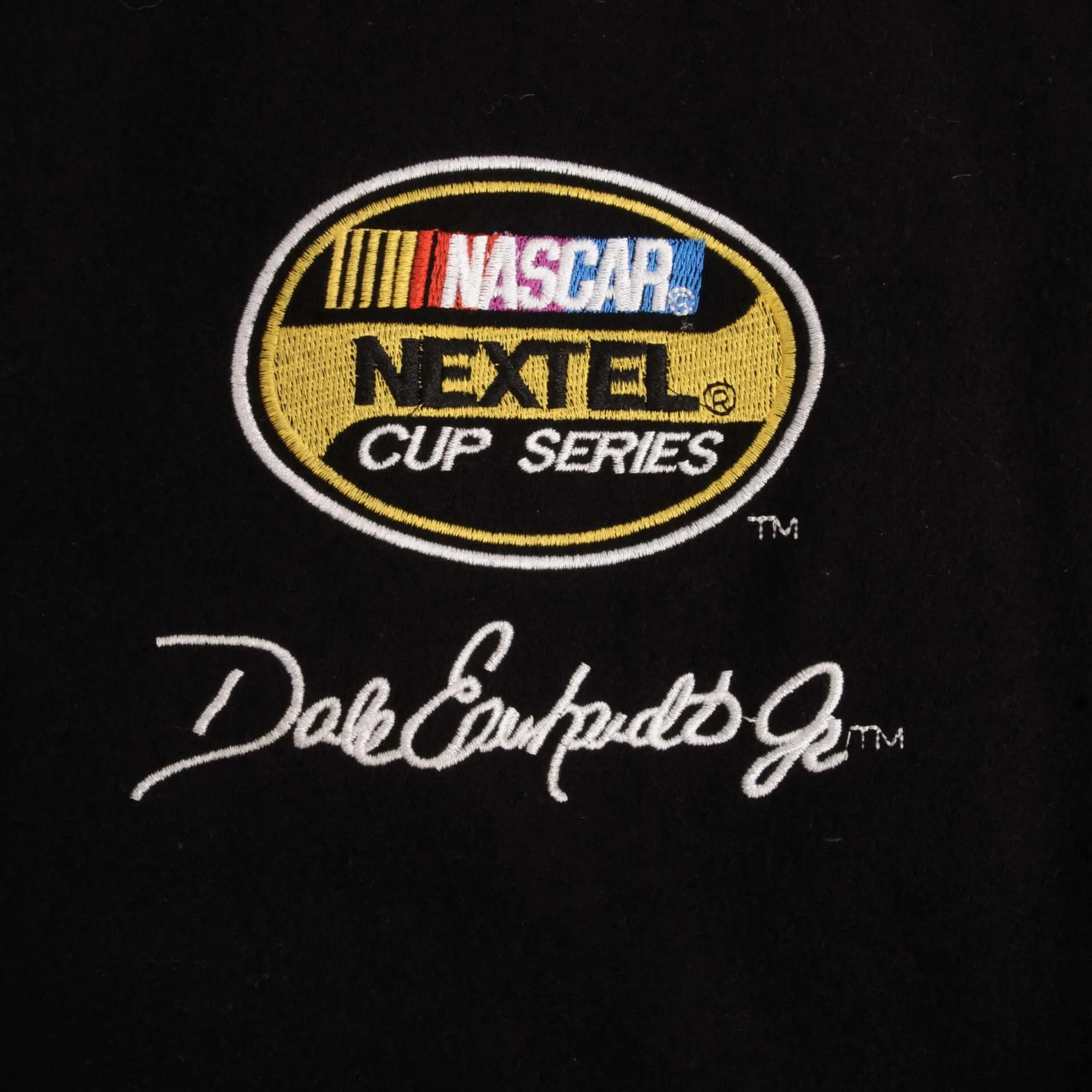 VINTAGE NASCAR DALE EARNHARDT JR BUDWEISER REVERSIBLE LEATHER JACKET 1990S 2XLT