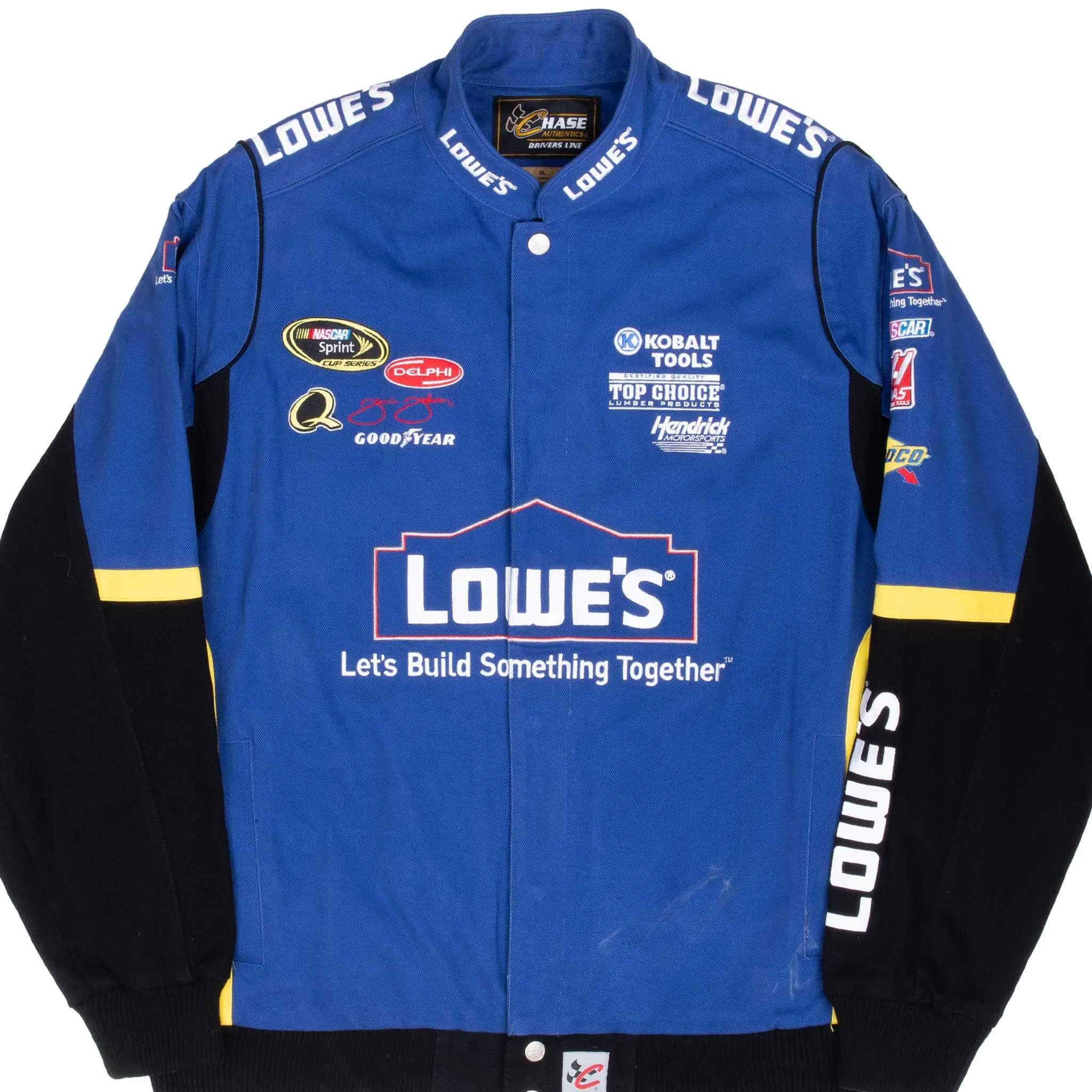 VINTAGE NASCAR JIMMIE JOHNSON LOWE'S RACING JACKET 2000S XL