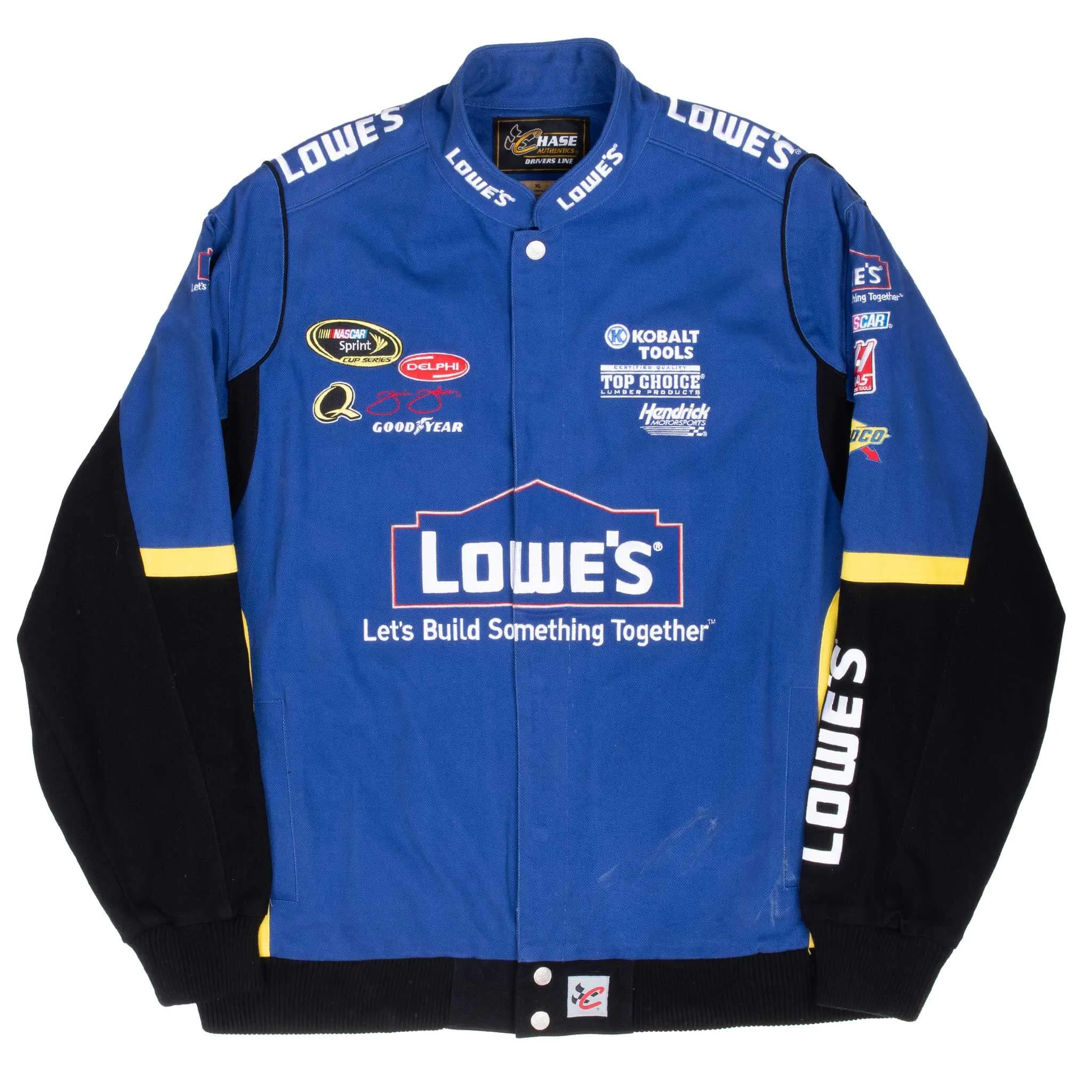 VINTAGE NASCAR JIMMIE JOHNSON LOWE'S RACING JACKET 2000S XL