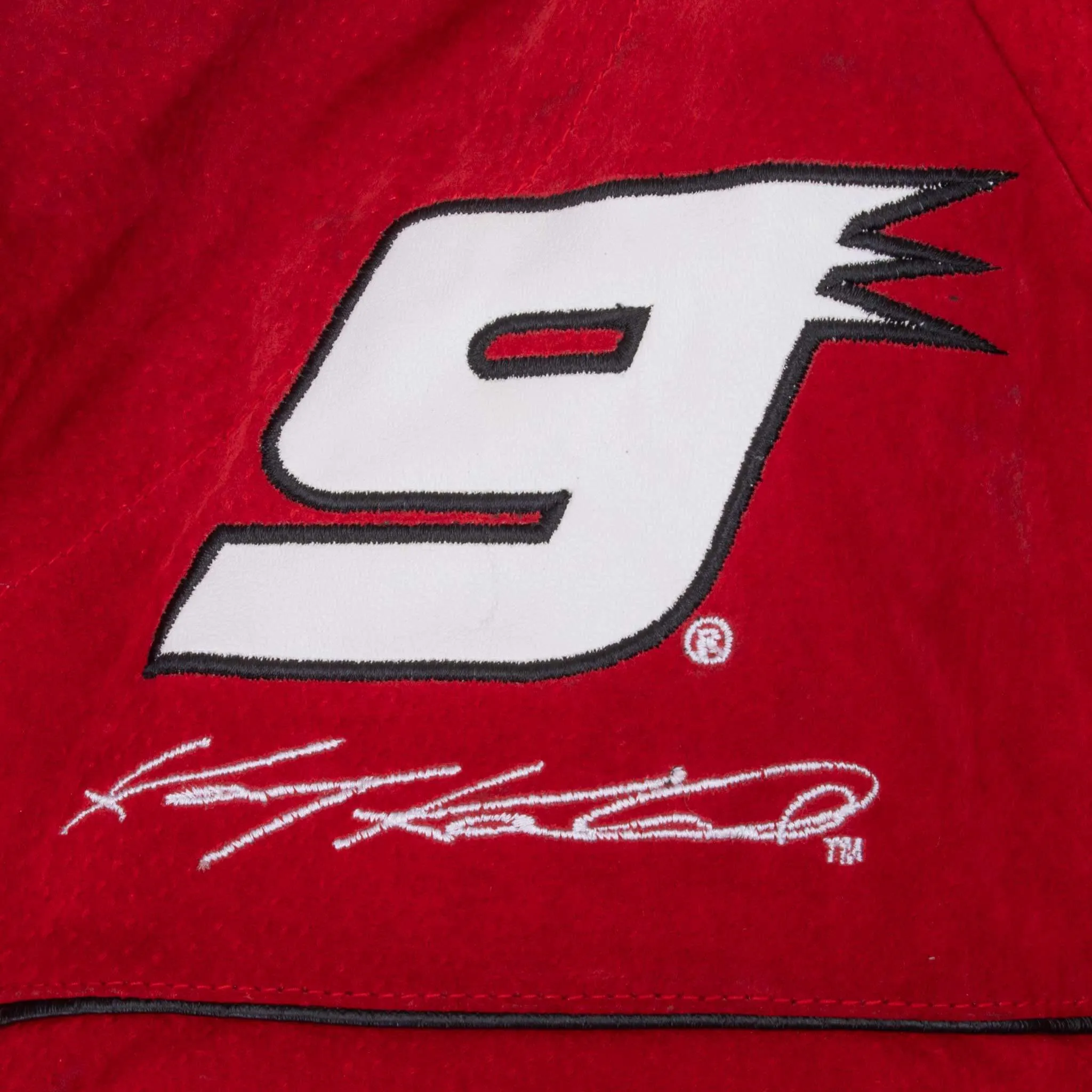 VINTAGE NASCAR KASEY KAHNE #9 DODGE SUEDE JACKET 2000S SMALL