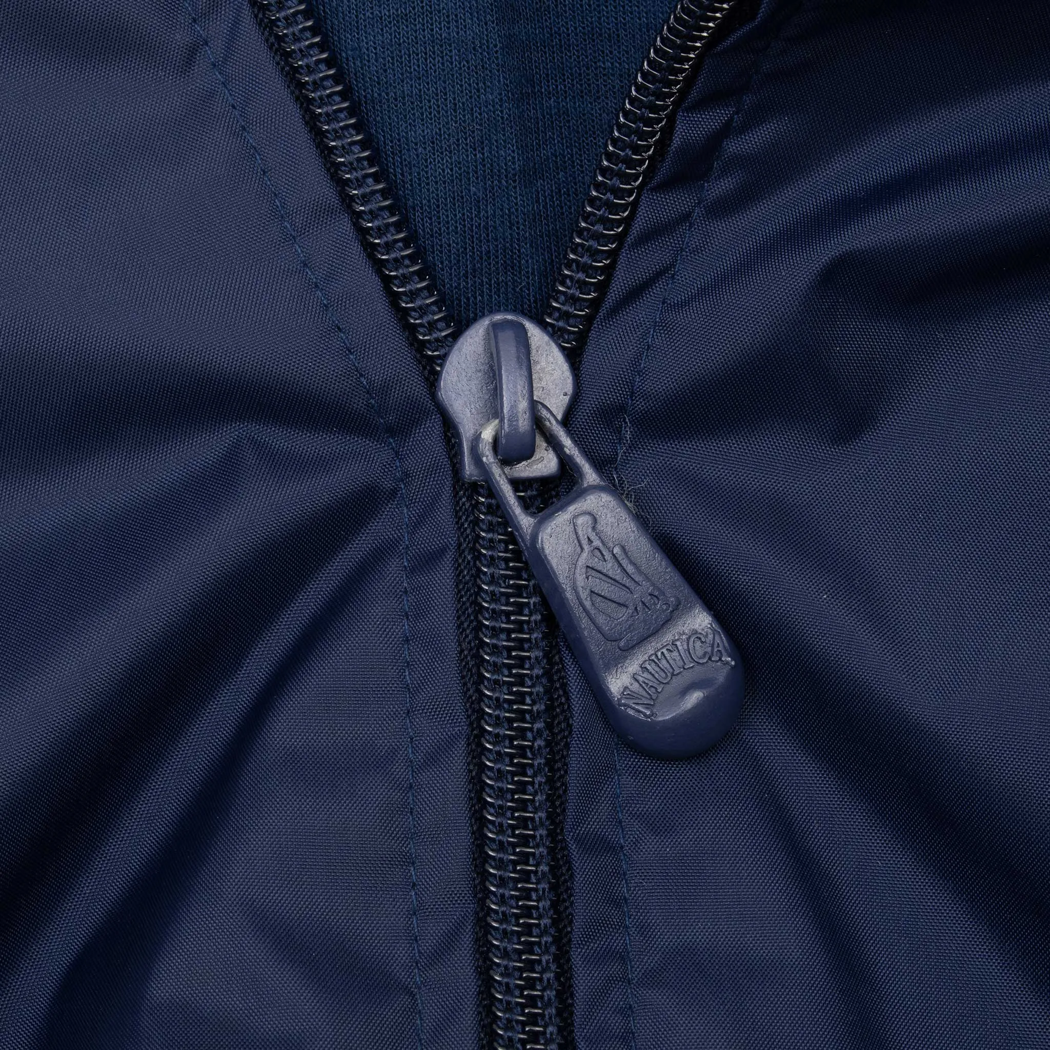 VINTAGE NAUTICA BLUE WINDBREAKER BOMBER JACKET 1990S LARGE