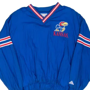 VINTAGE NCAA KANSAS UNIVERSITY PULLOVER WINDBREAKER JACKET 1990S LARGE