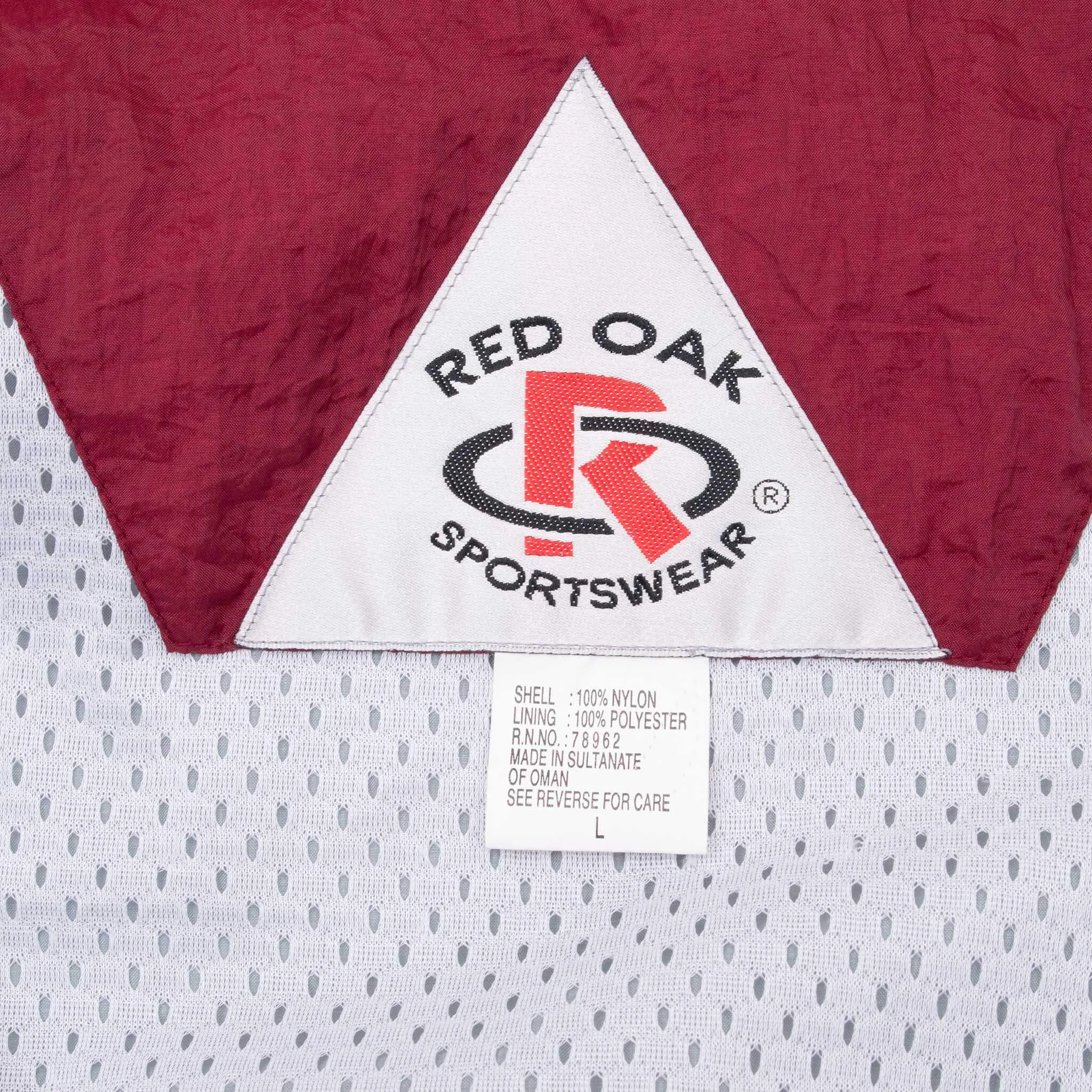 VINTAGE NCAA OKLAHOMA SOONERS WINDBREAKER JACKET 1990S LARGE