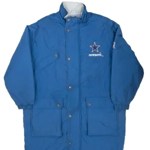 VINTAGE NFL DALLAS COWBOYS STARTER PRO LINE HEAVY LONG COAT JACKET 1990S 2XL