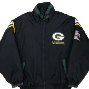 VINTAGE NFL GREEN BAY PACKERS 1990S PRO PLAYER PUFFER JACKET 1990S LARGE