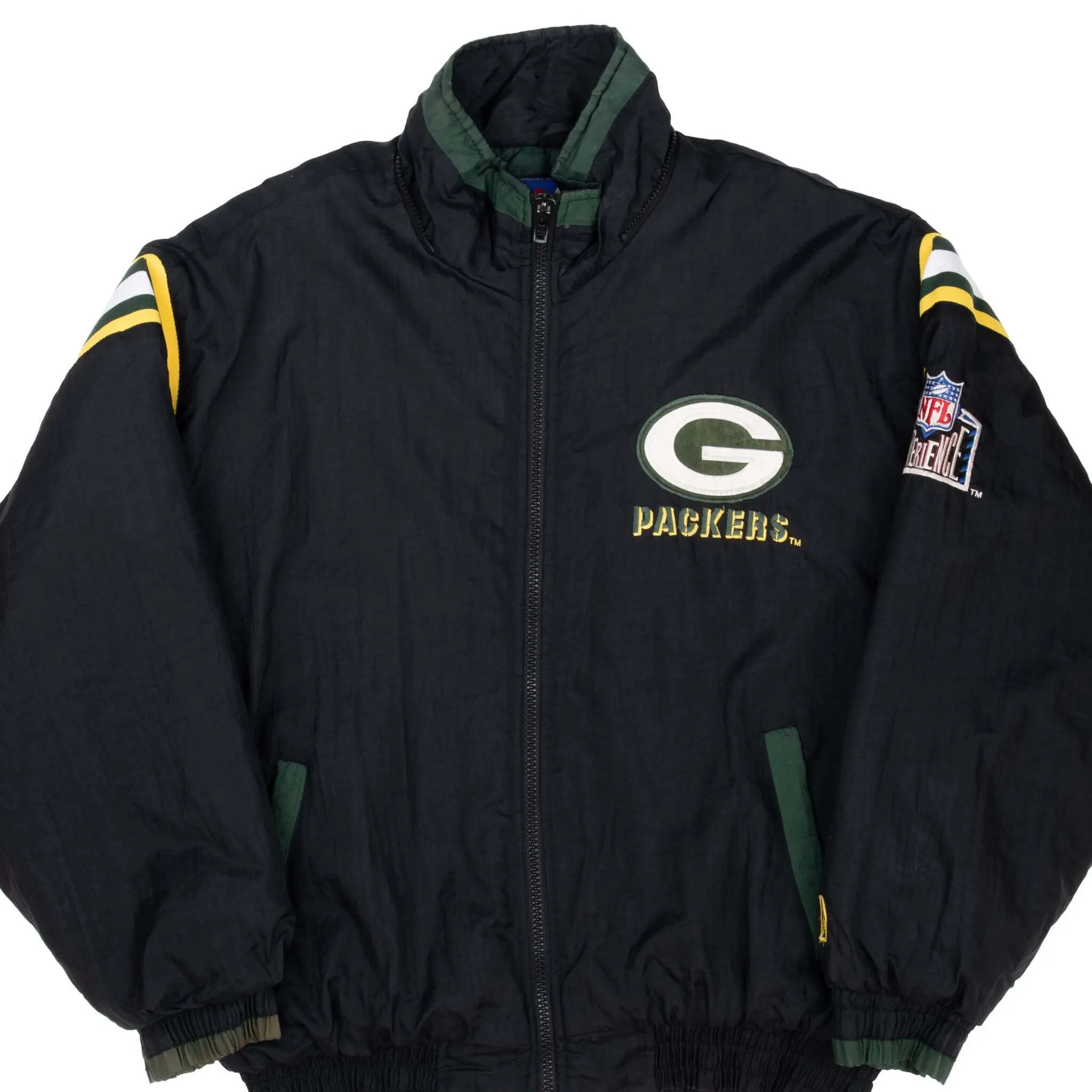 VINTAGE NFL GREEN BAY PACKERS 1990S PRO PLAYER PUFFER JACKET 1990S LARGE