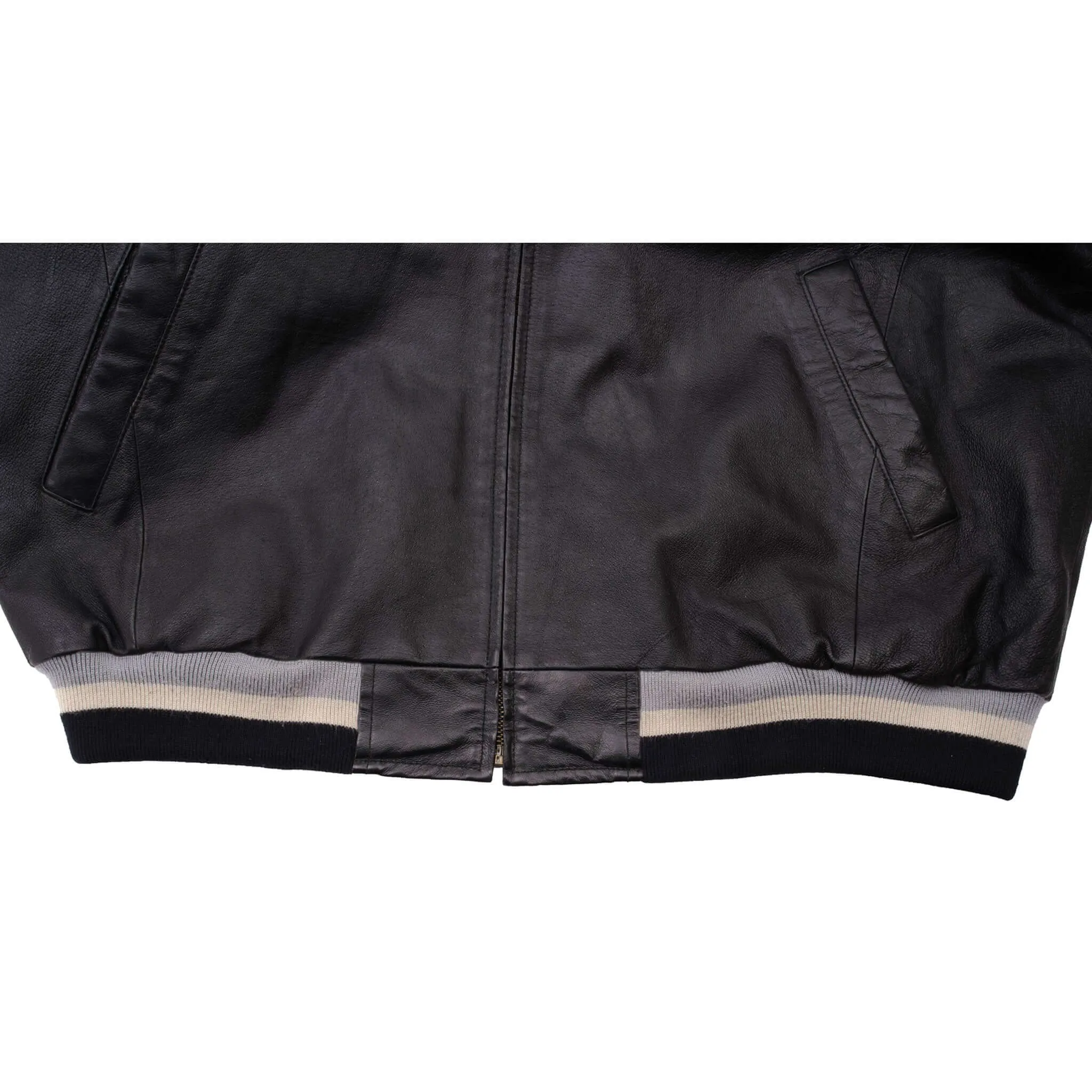 VINTAGE NFL LOS ANGELES RAIDERS LEATHER JACKET 1990S SIZE 2XL