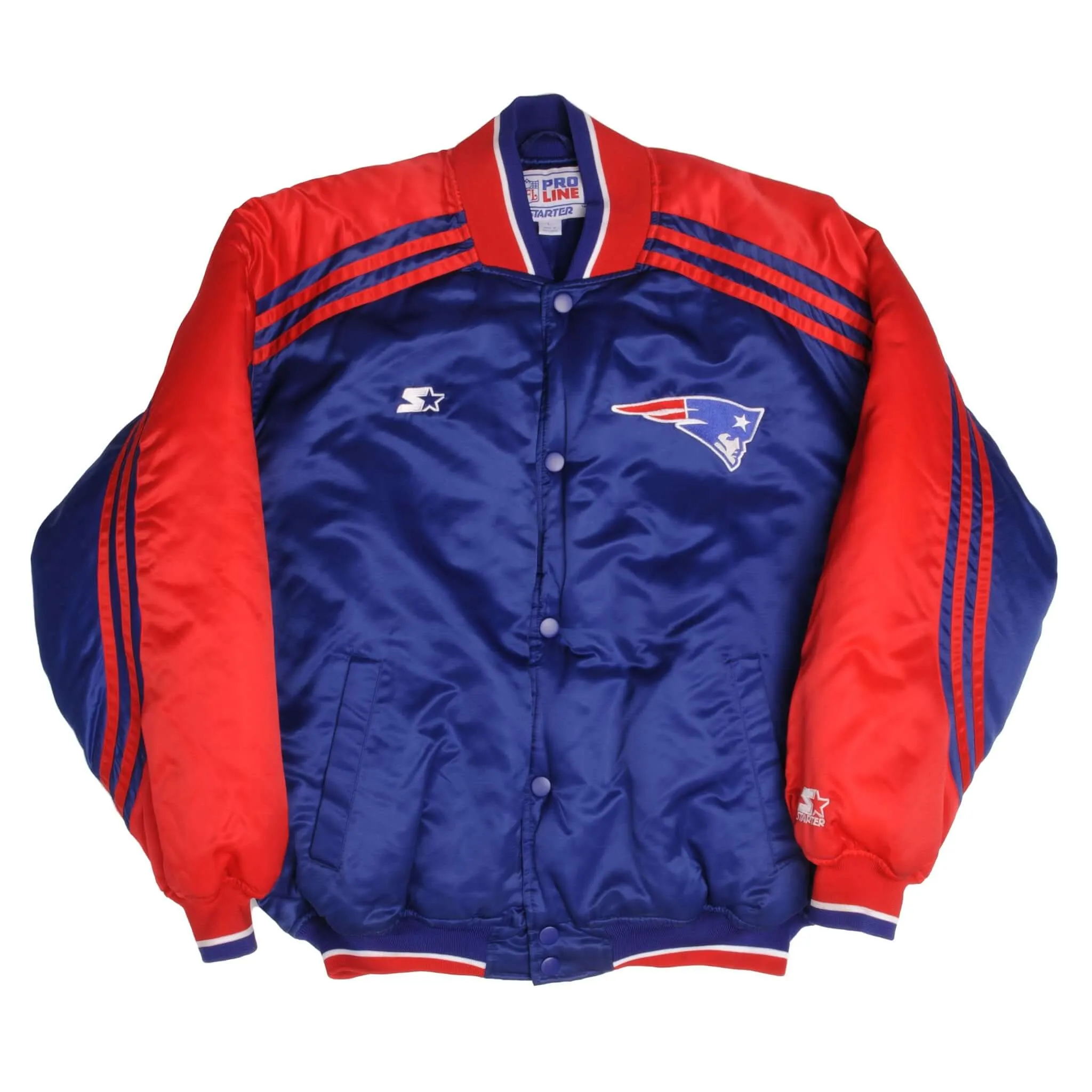 VINTAGE NFL NEW ENGLAND PATRIOTS STARTER PROLINE JACKET 1990S SIZE LARGE
