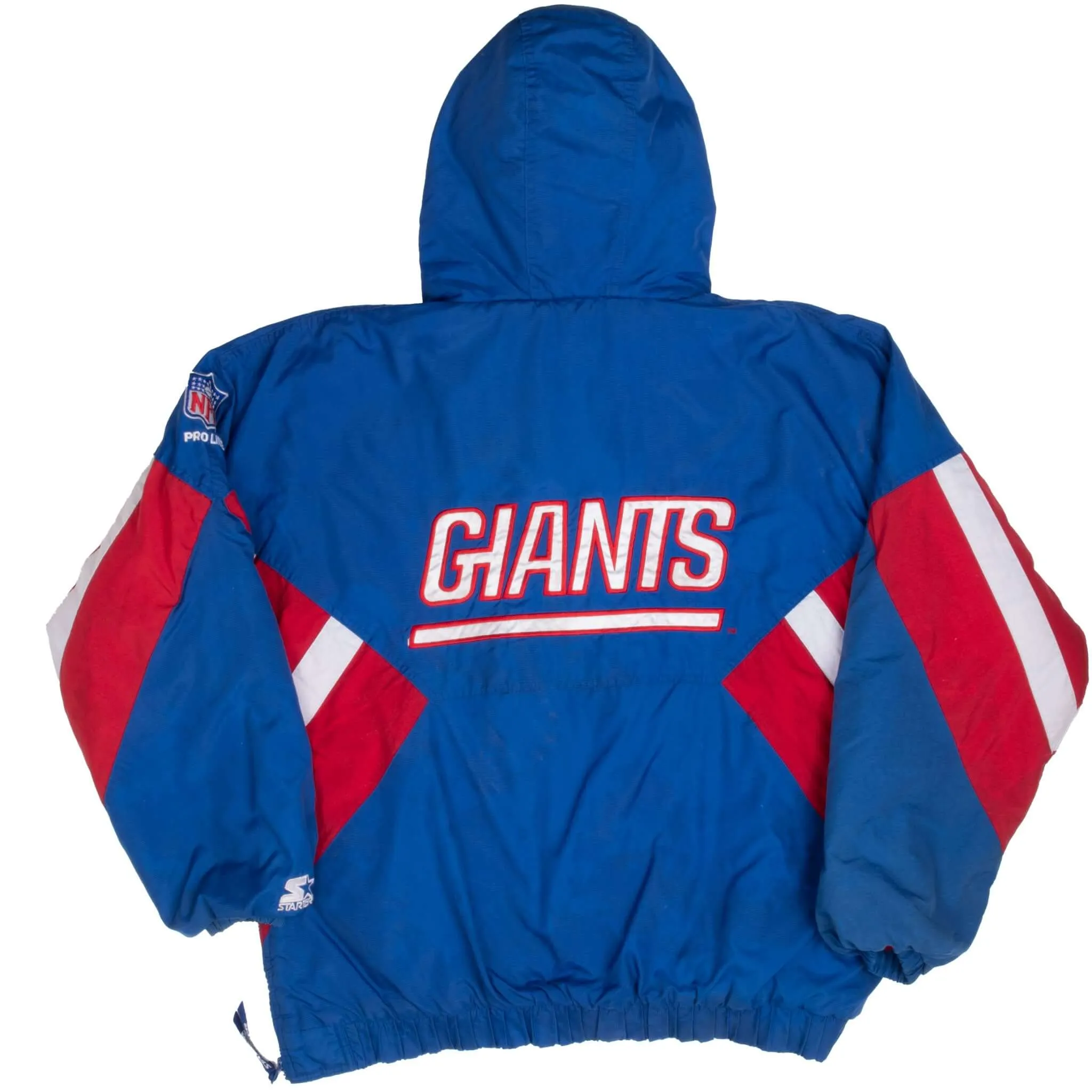 VINTAGE NFL NEW YORK GIANTS HEAVY PULLOVER STARTER JACKET 1990S XL