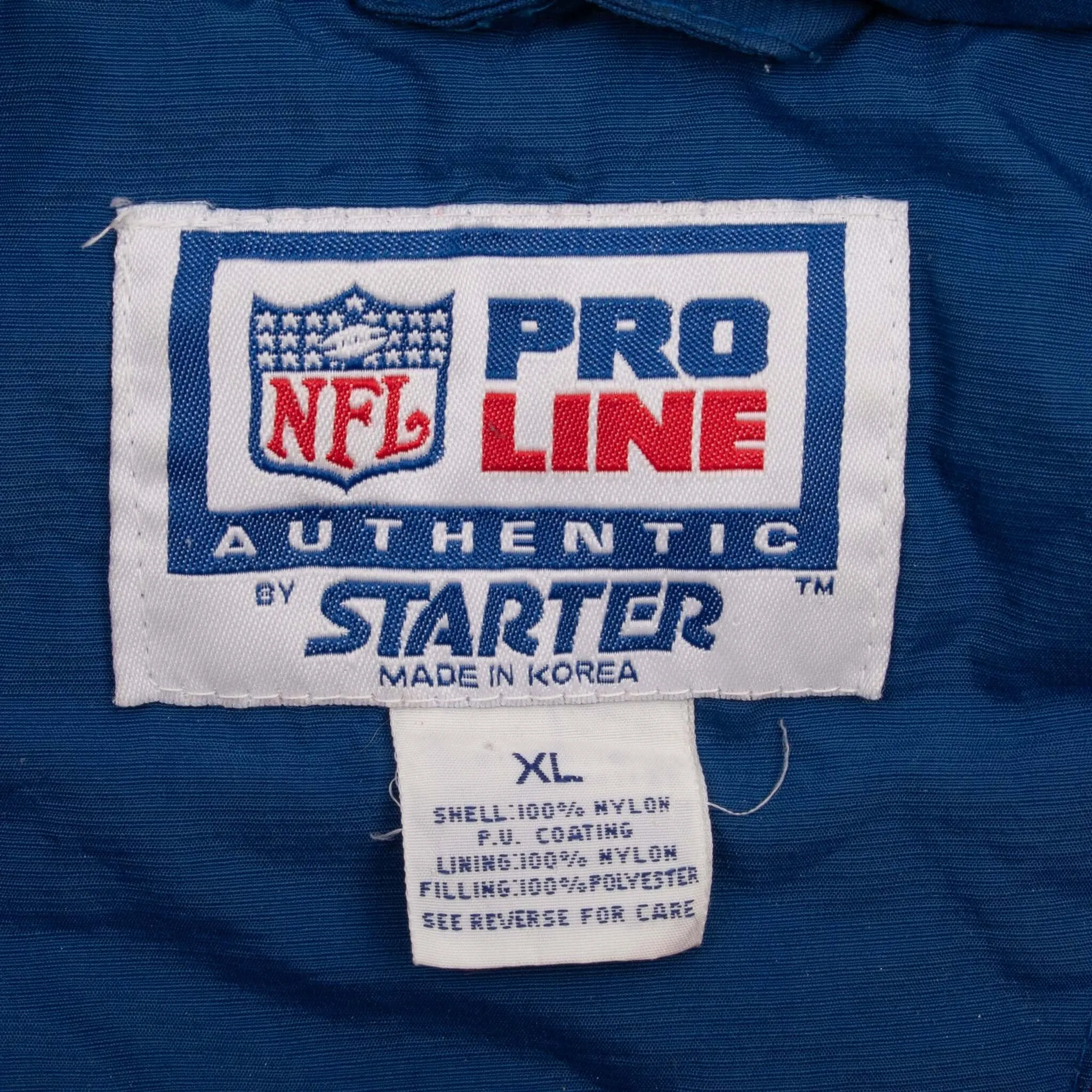 VINTAGE NFL NEW YORK GIANTS HEAVY PULLOVER STARTER JACKET 1990S XL