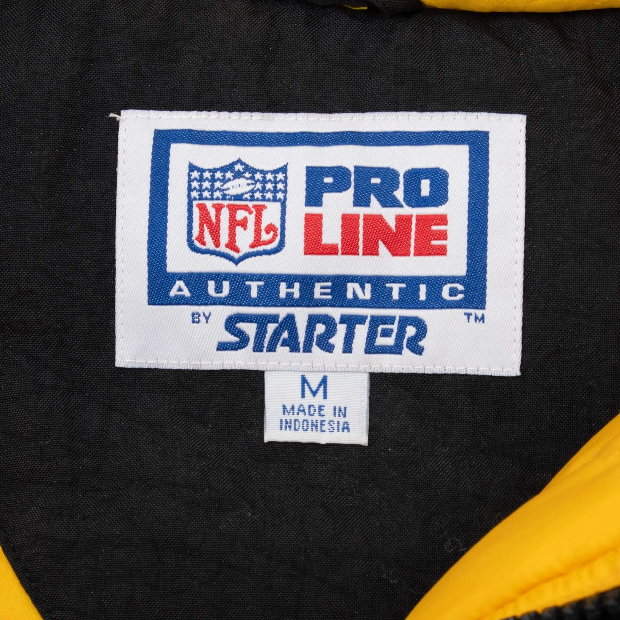 VINTAGE NFL PITTSBURGH STEELERS HEAVY PULLOVER STARTER JACKET 1990S MEDIUM