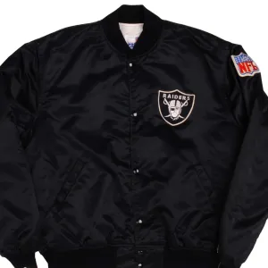 VINTAGE NFL RAIDERS STARTER PROLINE JACKET 1990S LARGE MADE USA