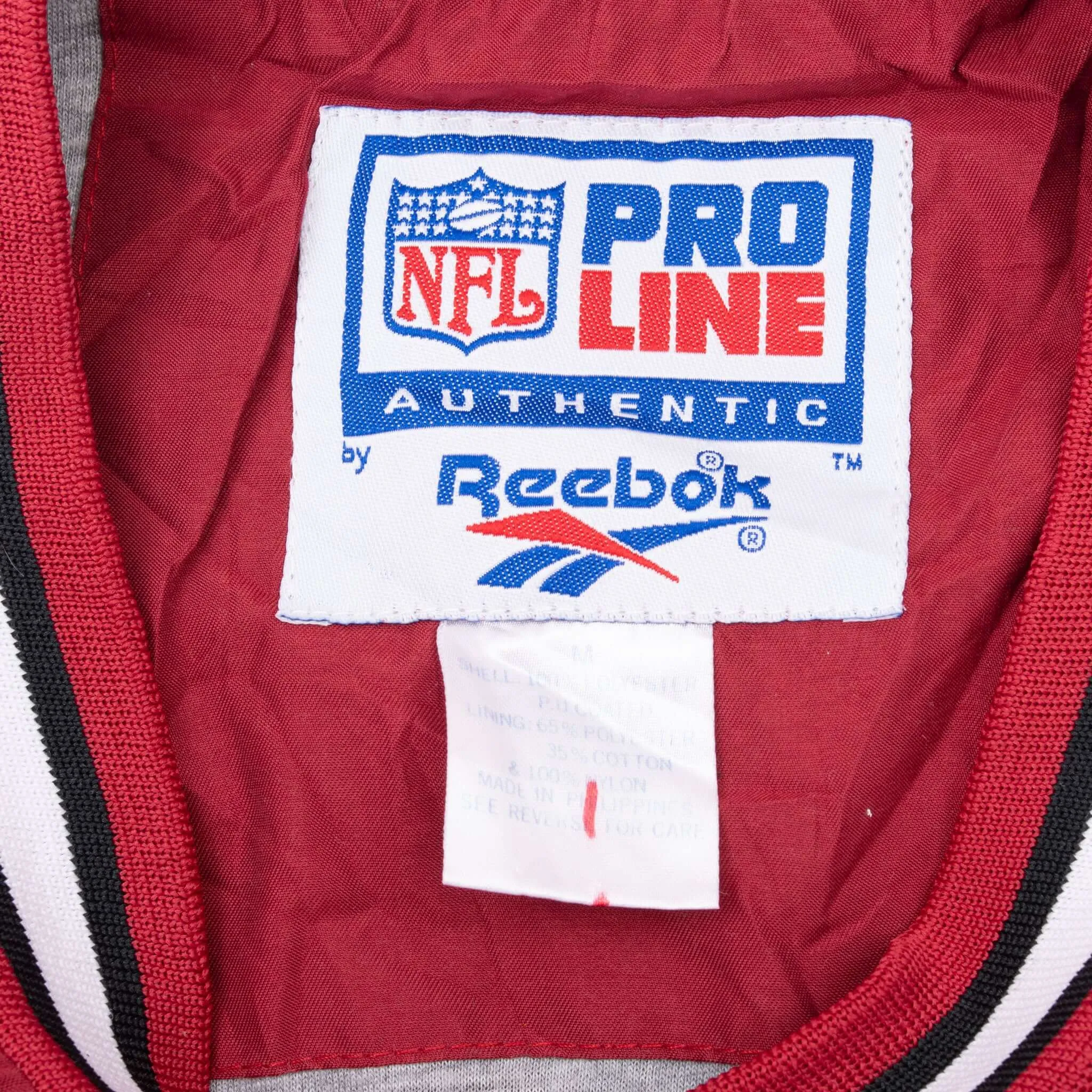 VINTAGE NFL SAN FRANCISCO 49ERS 1996 REEBOK PULLOVER JACKET MEDIUM