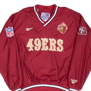 VINTAGE NFL SAN FRANCISCO 49ERS 1996 REEBOK PULLOVER JACKET MEDIUM