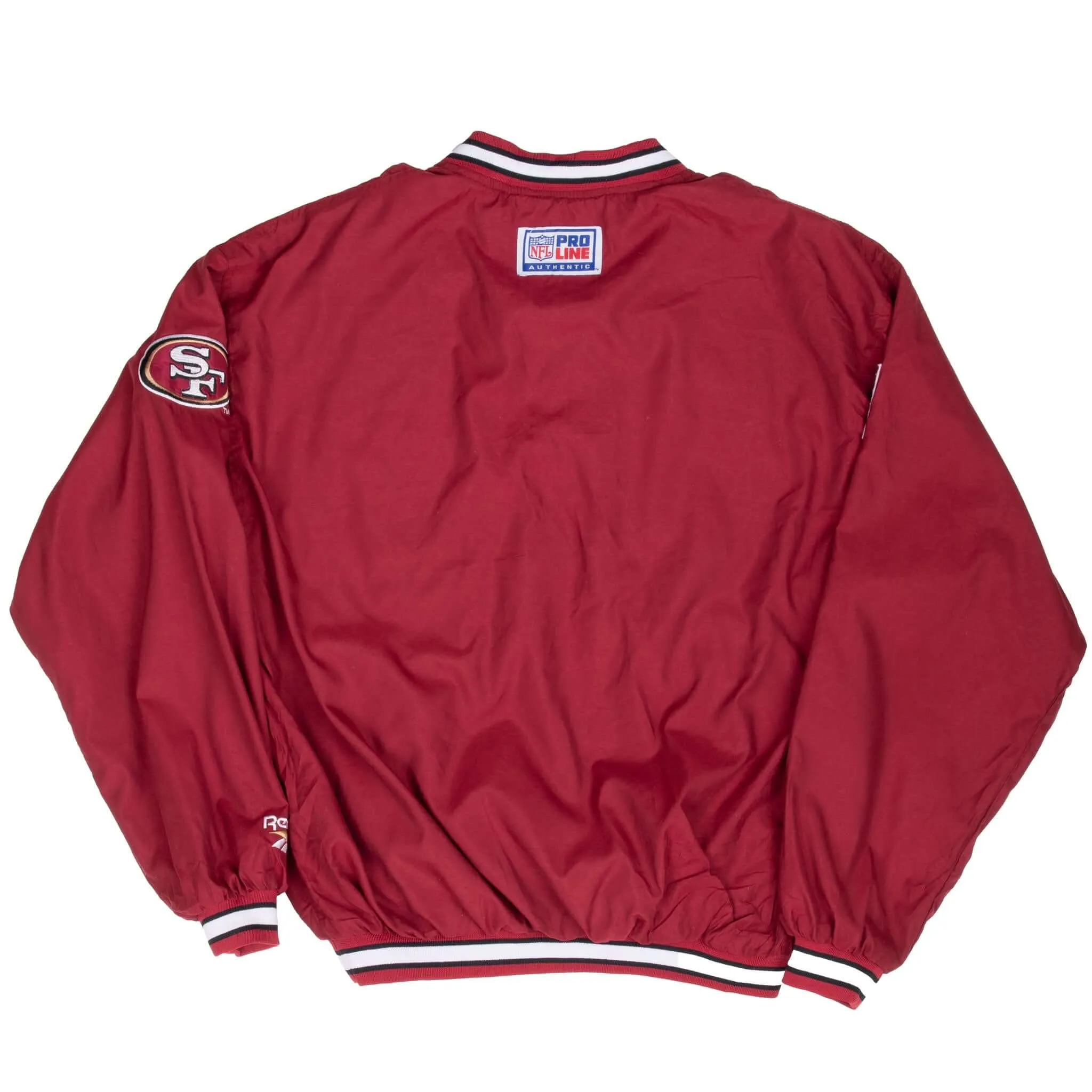 VINTAGE NFL SAN FRANCISCO 49ERS 1996 REEBOK PULLOVER JACKET MEDIUM
