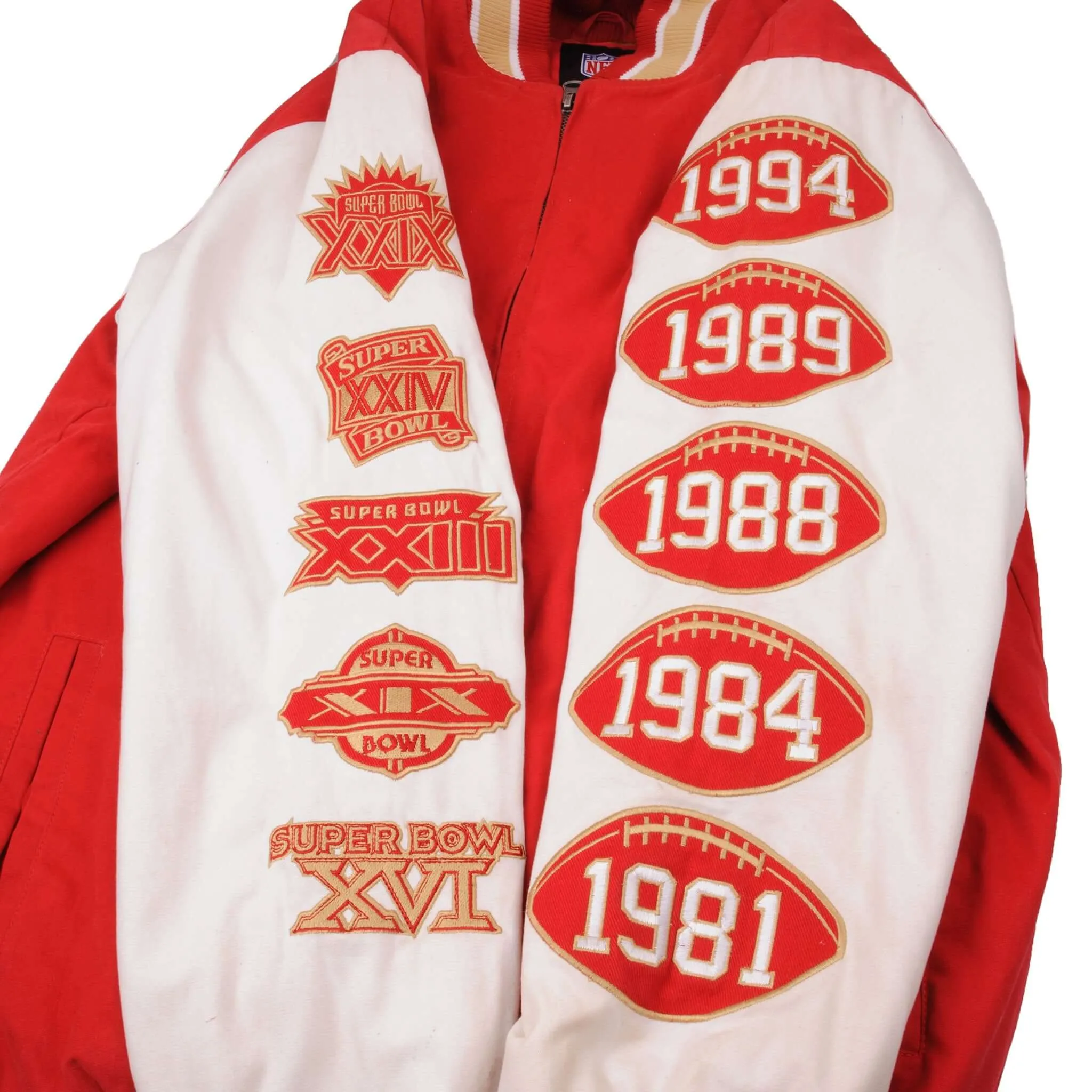 VINTAGE NFL SAN FRANCISCO 49ERS SUPER BOWL CHAMPION JACKET 1990S SIZE LARGE